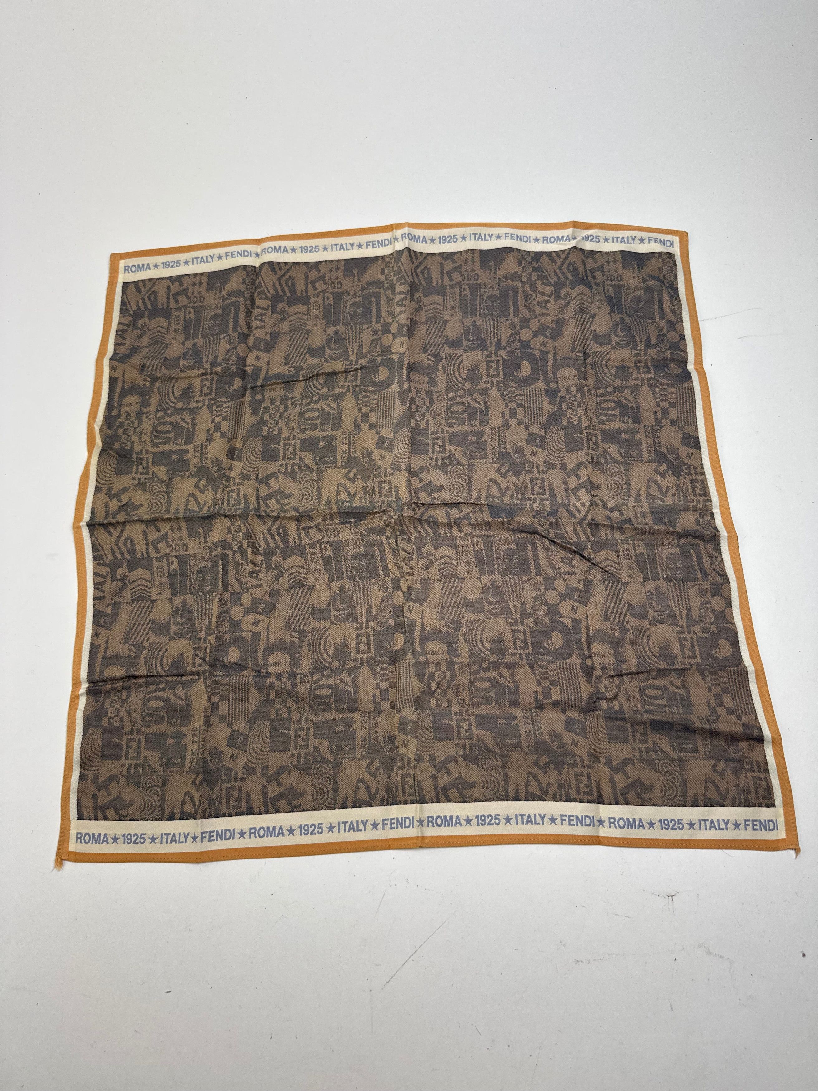 Fendi Vintage Avantgarde Scarf Brown Size ONE SIZE - 1 Thumbnail