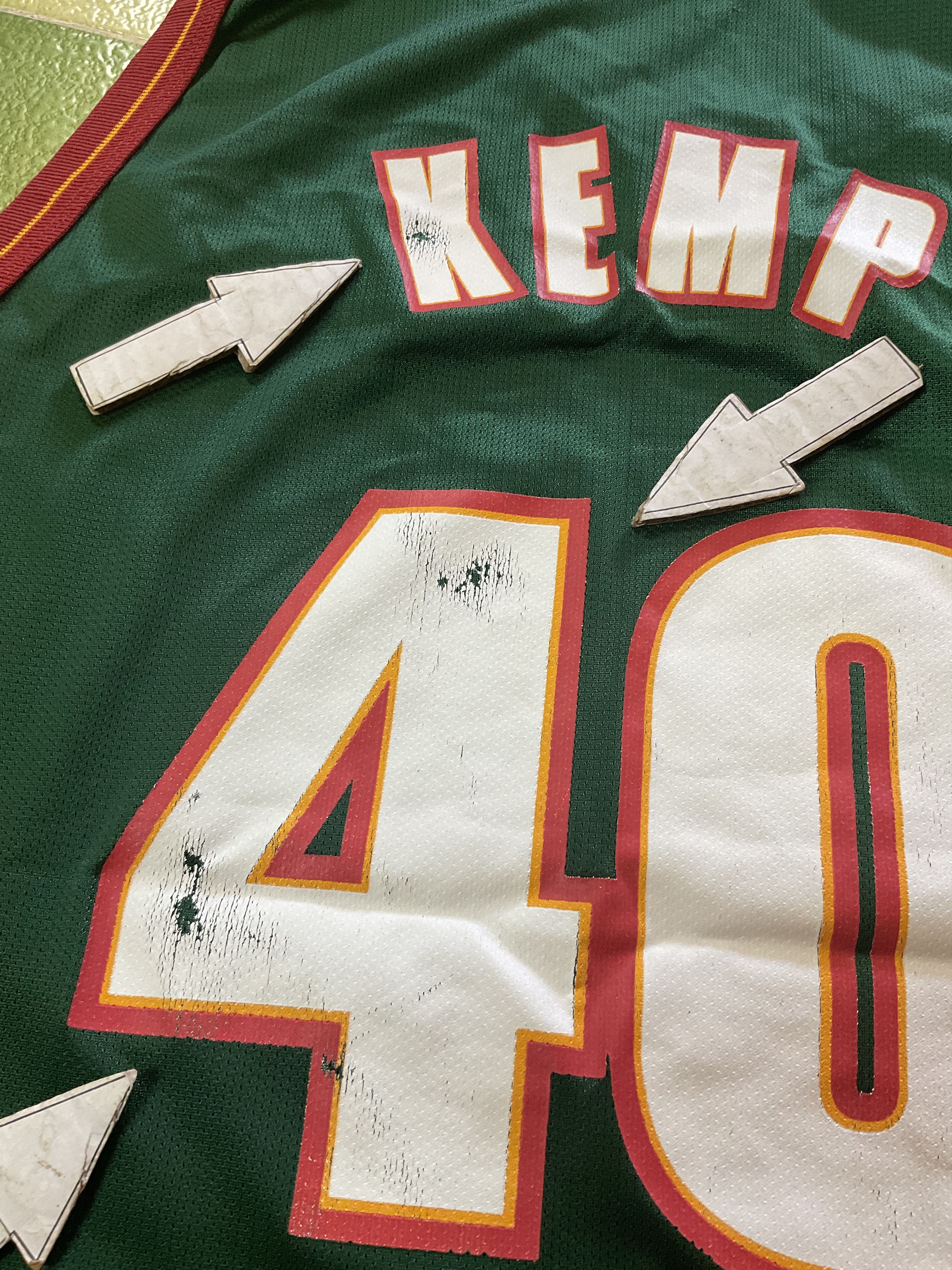 Champion Vintage Seattle SuperSonics #40 Shawn Kemp Basketball Jersey Size US L / EU 52-54 / 3 - 8 Thumbnail