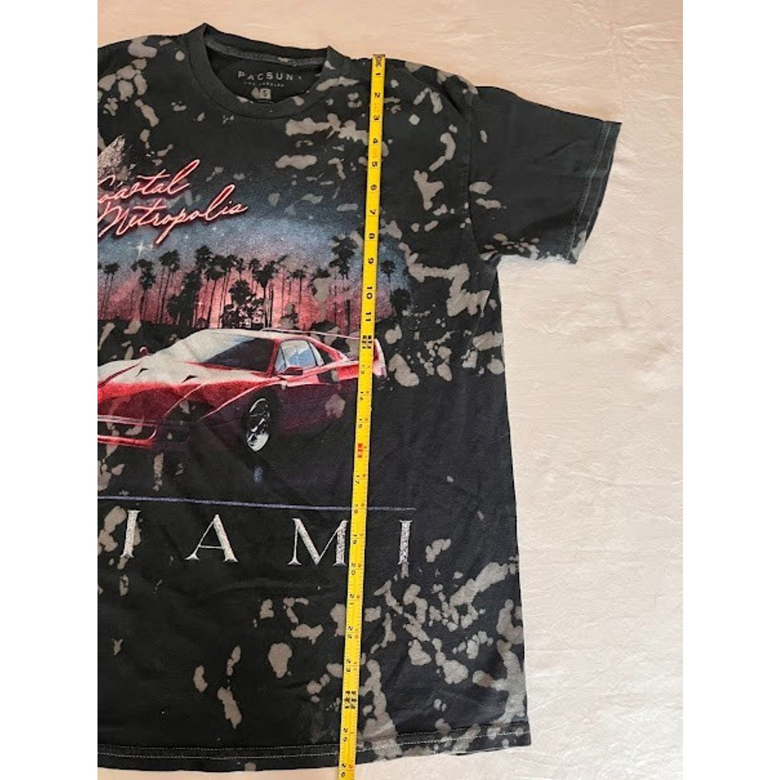 Pacsun PacSun Shirt Coastal Metropolis Miami Graphic Bleach Affect Size US S / EU 44-46 / 1 - 5 Thumbnail