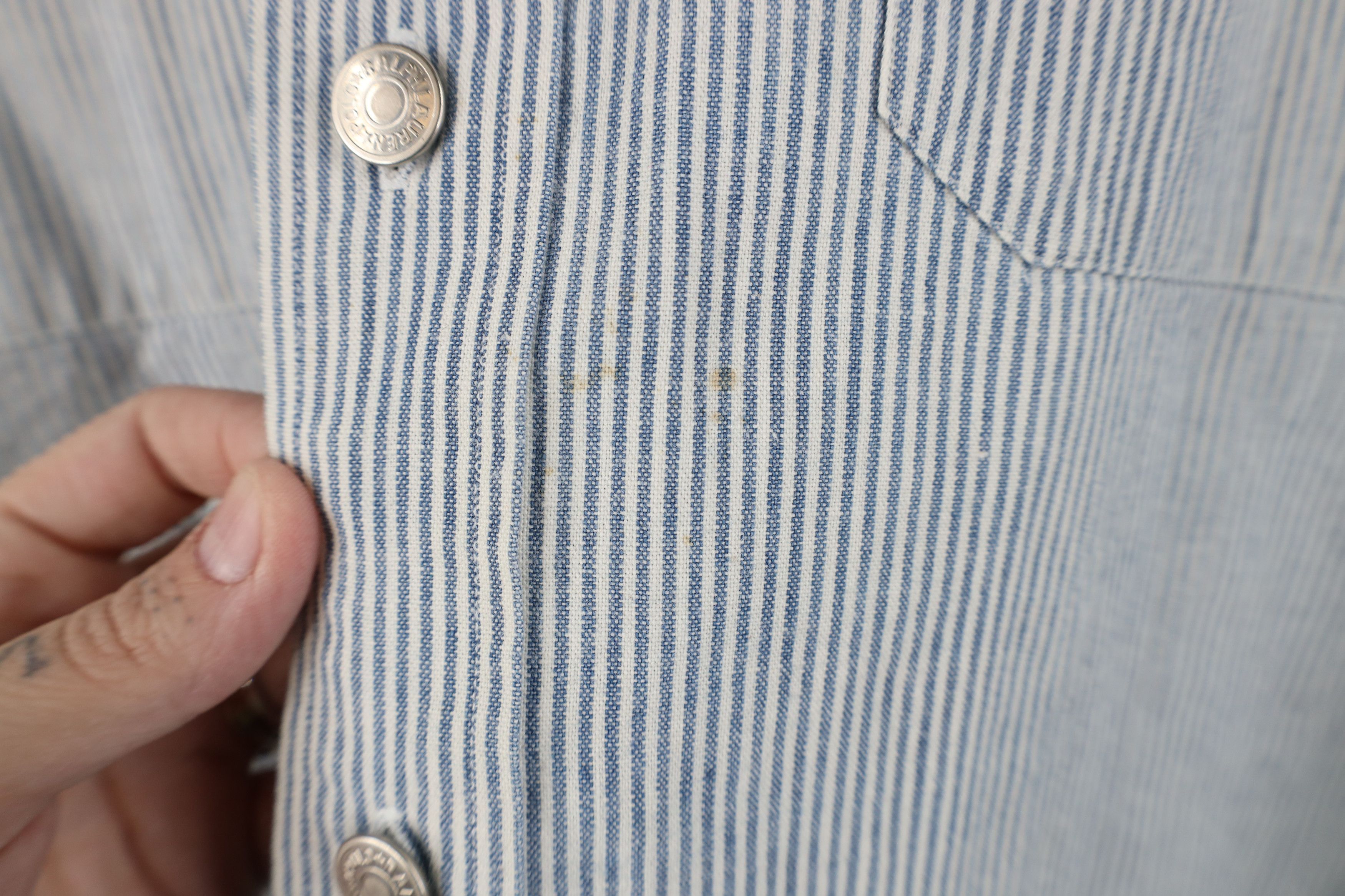 Ralph Lauren Vintage 90s Ralph Lauren Striped Button Shirt Blue Size M / US 6-8 / IT 42-44 - 4 Thumbnail