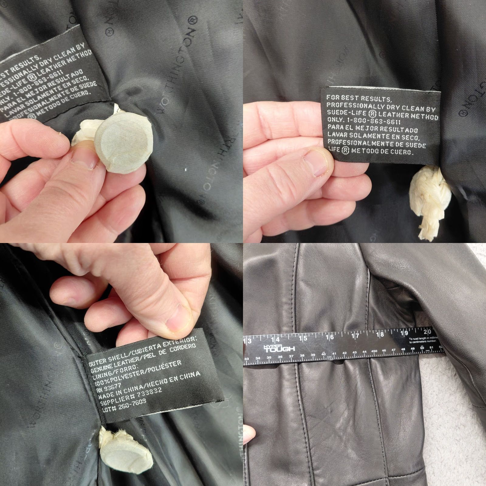 Worthington Worthington Genuine Lambskin Leather Jacket Women's Large Black Button Up Jacket Mid-Length Long Sleeve Lined Lightweight Super Soft Size L / US 10 / IT 46 - 10 Thumbnail