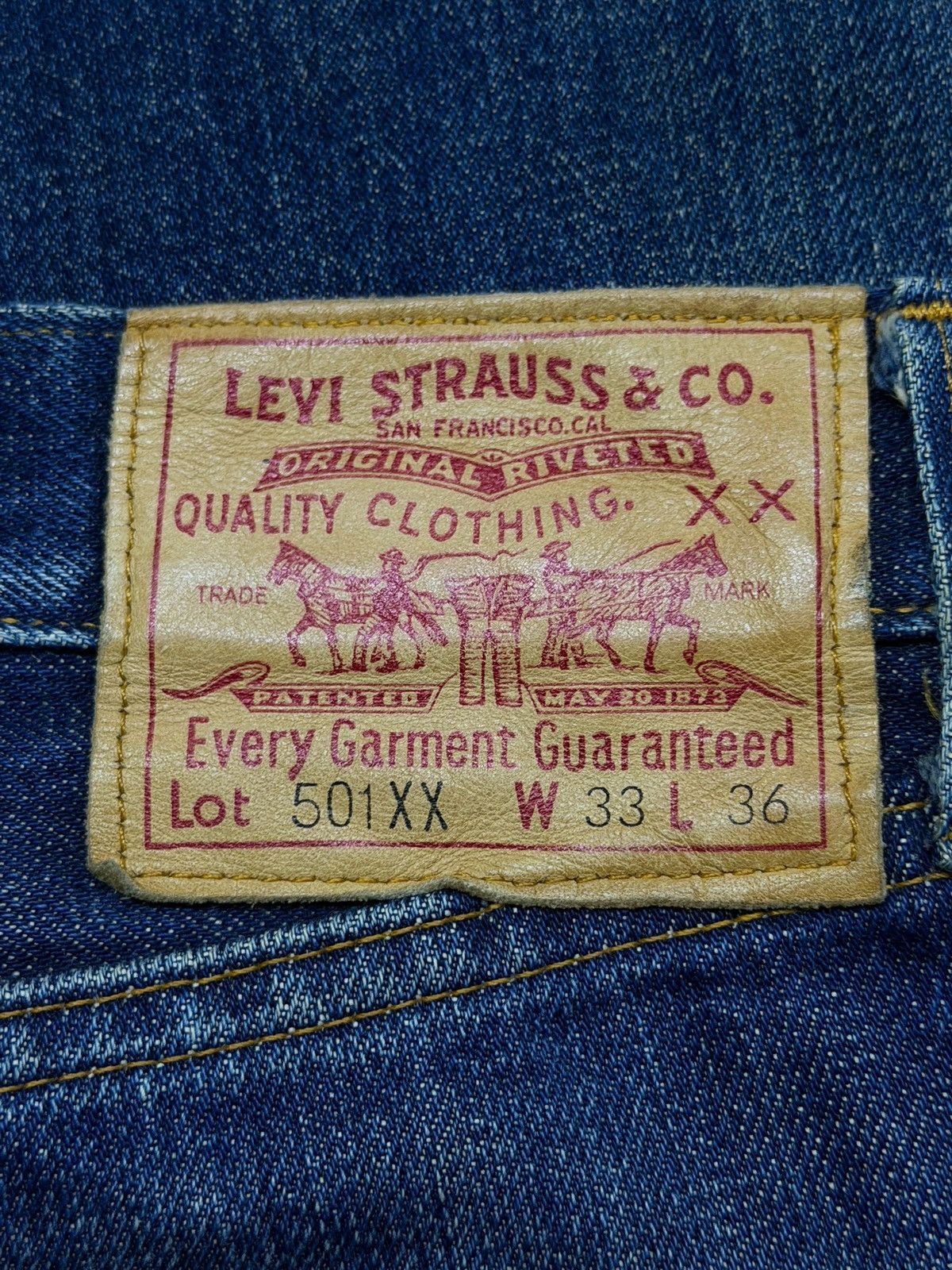 Levi's Vintage Clothing Vintage 90s Levi’s LVC 501XX (1947 Repro) Big E U.S.A | W31 Size US 31 - 15 Thumbnail