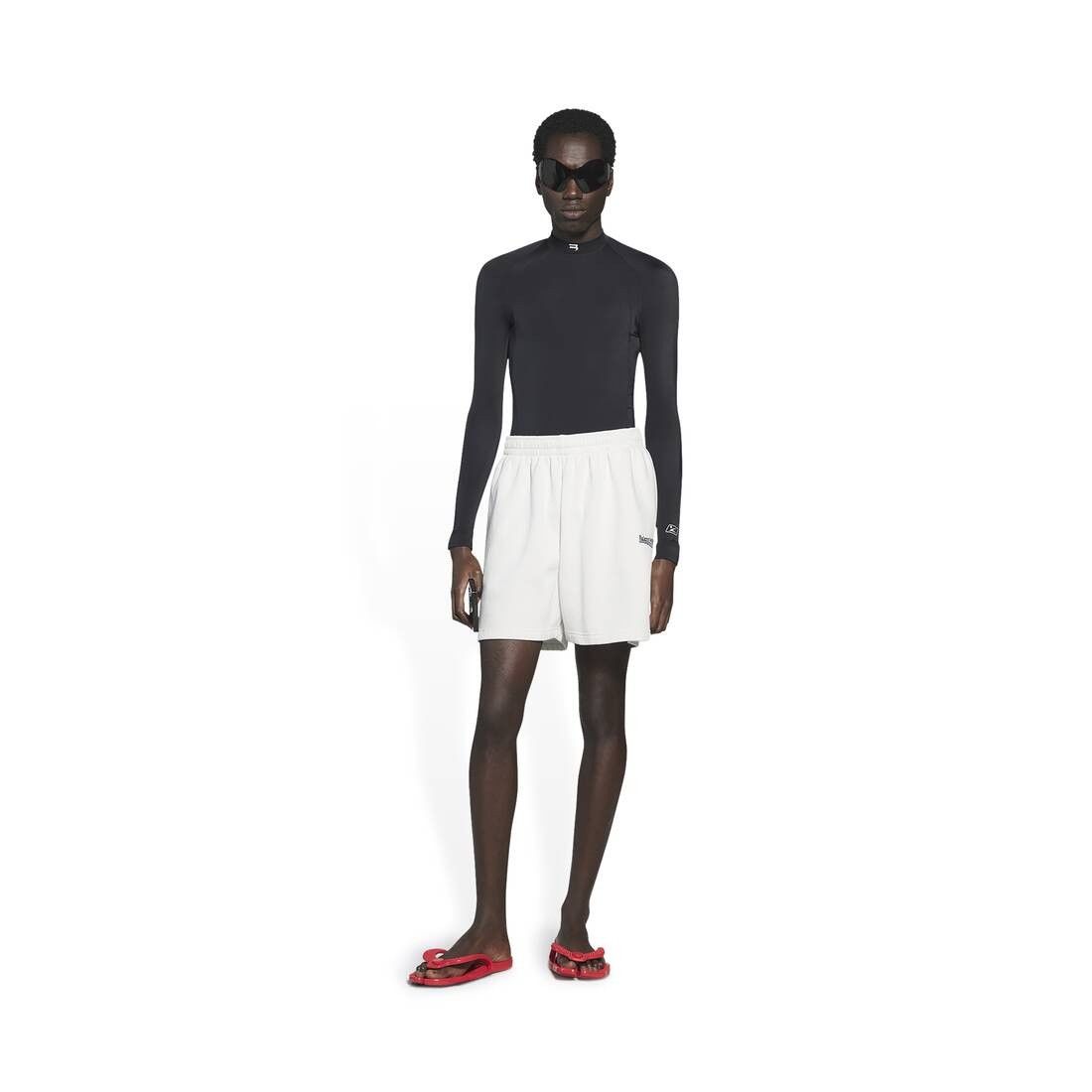 Balenciaga o1srvl11e0325 Political Campaign Sweat Shorts in White Size US 34 / EU 50 - 2 Thumbnail