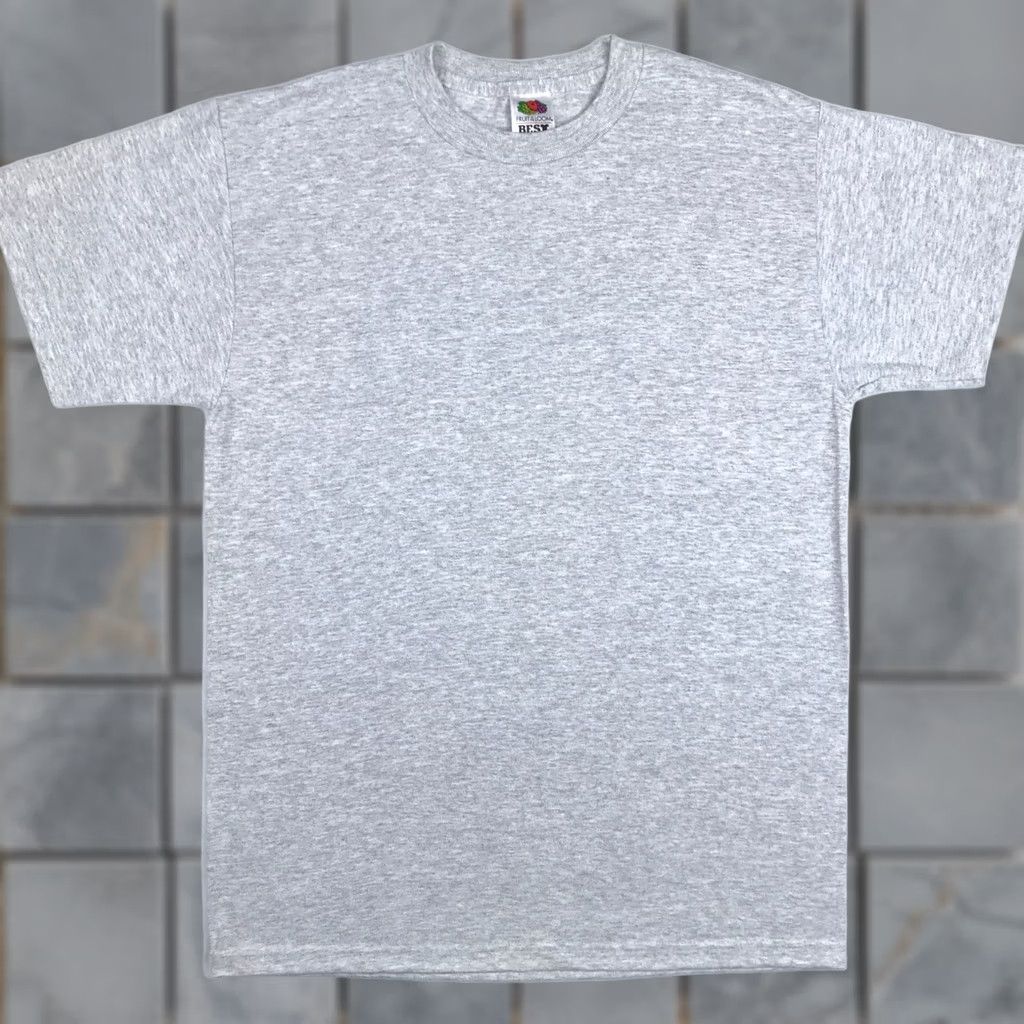 Fruit Of The Loom VINTAGE Fruit of the Loom Gray T-Shirt MEDIUM Men Short Sleeve Crew Neck 90s 80s Cotton Blend Classic Solid Size US M / EU 48-50 / 2 - 1 Thumbnail