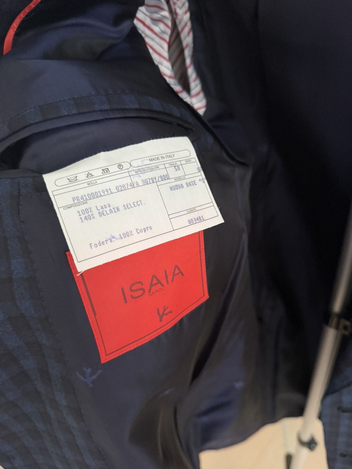 Isaia Isaia Napoli Men’s 40R US / 50 IT Blue Check Blazer Jacket Size 40R - 4 Thumbnail