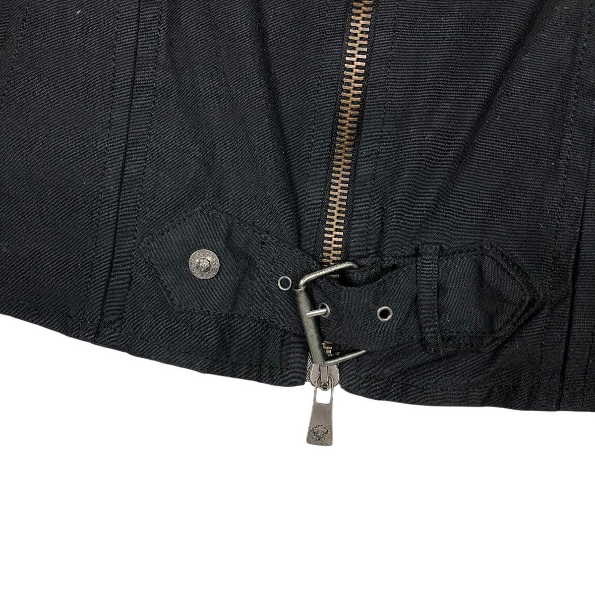 Versace Jeans Couture 🔥RICH BLACK CROPPED BIKER JACKET BONDAGE DESIGN VERSACE Size US M / EU 48-50 / 2 - 13 Thumbnail