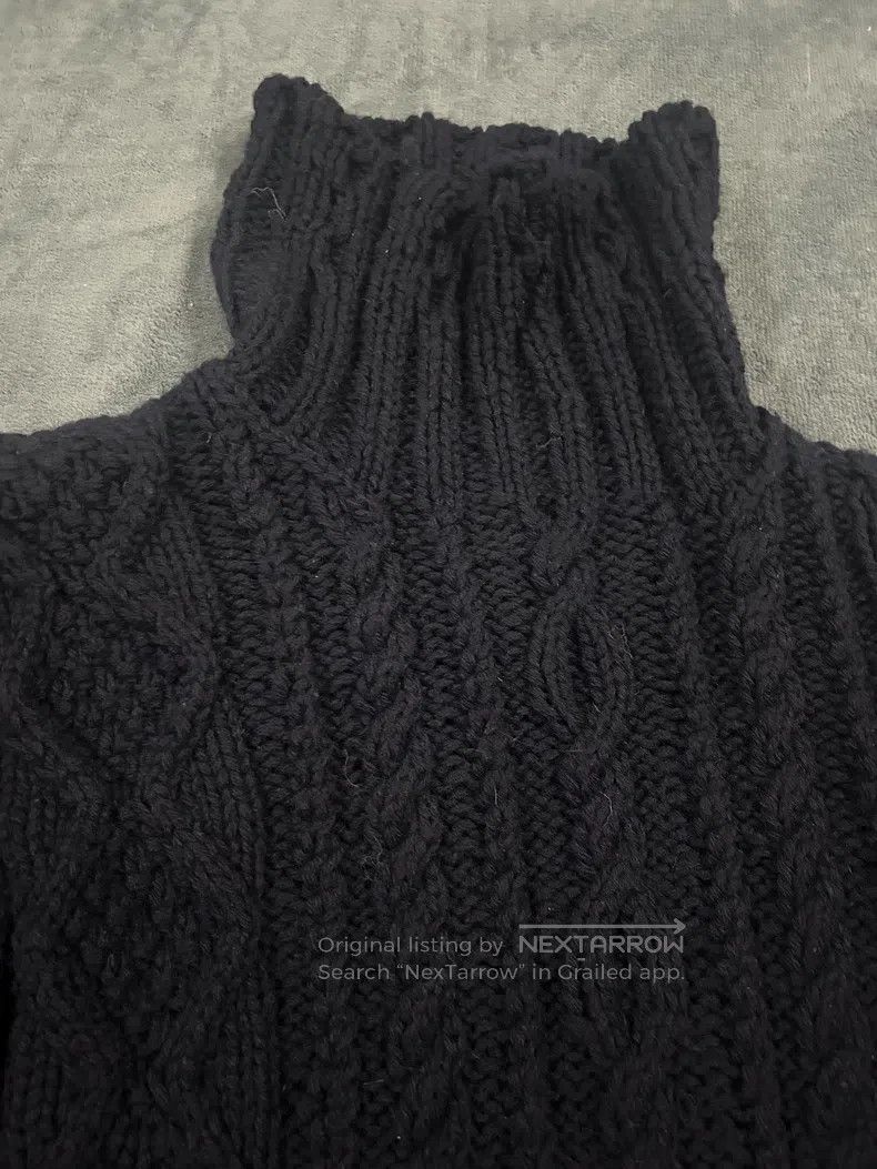 Yohji Yamamoto Yohji Yamamoto 2002aw blue hand-knitted turtleneck sweater Size US L / EU 52-54 / 3 - 3 Thumbnail