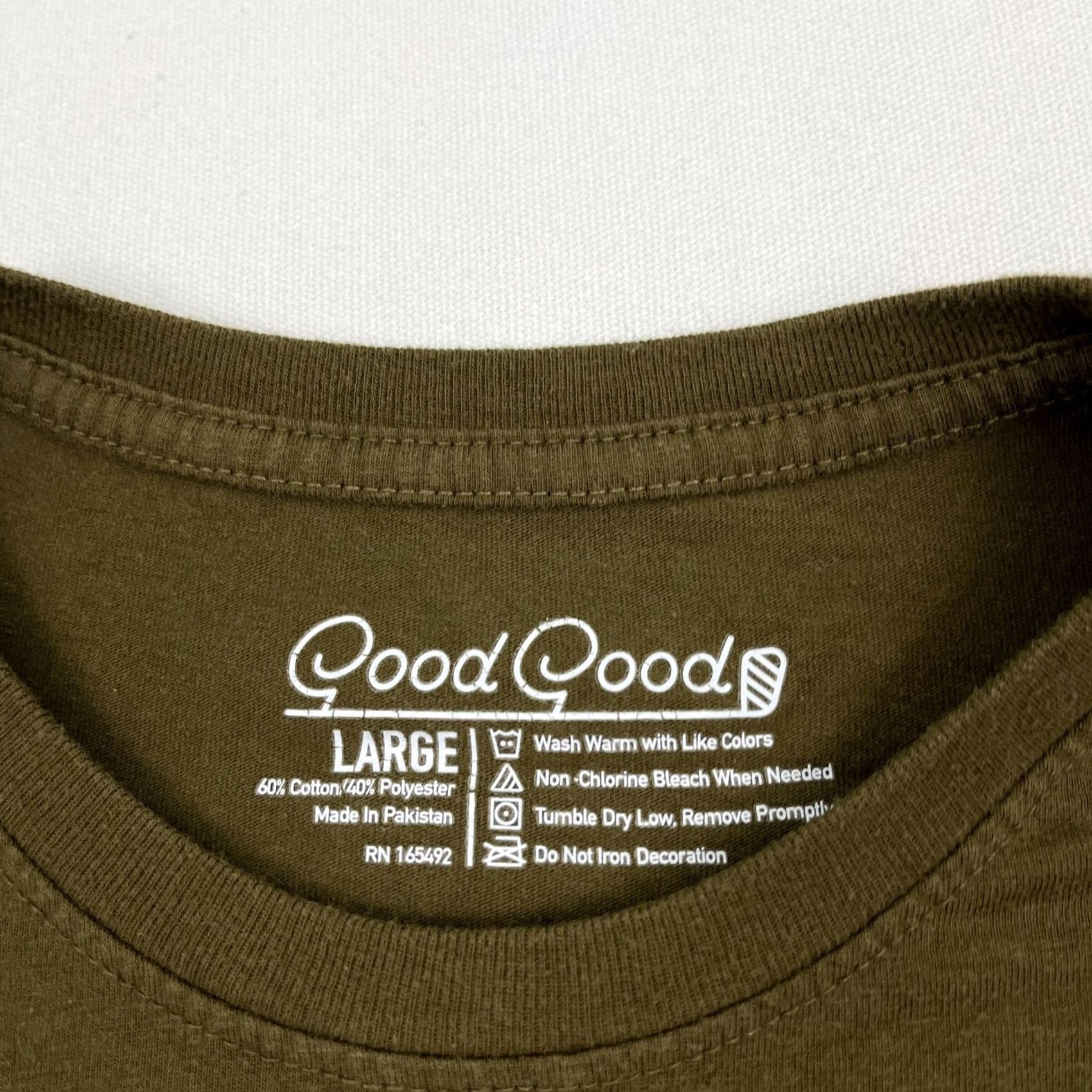 Olive Good Good Golf Shirt Mens L Olive Green Logo Crew Neck Short Sleeve T-Shirt Size US L / EU 52-54 / 3 - 3 Thumbnail