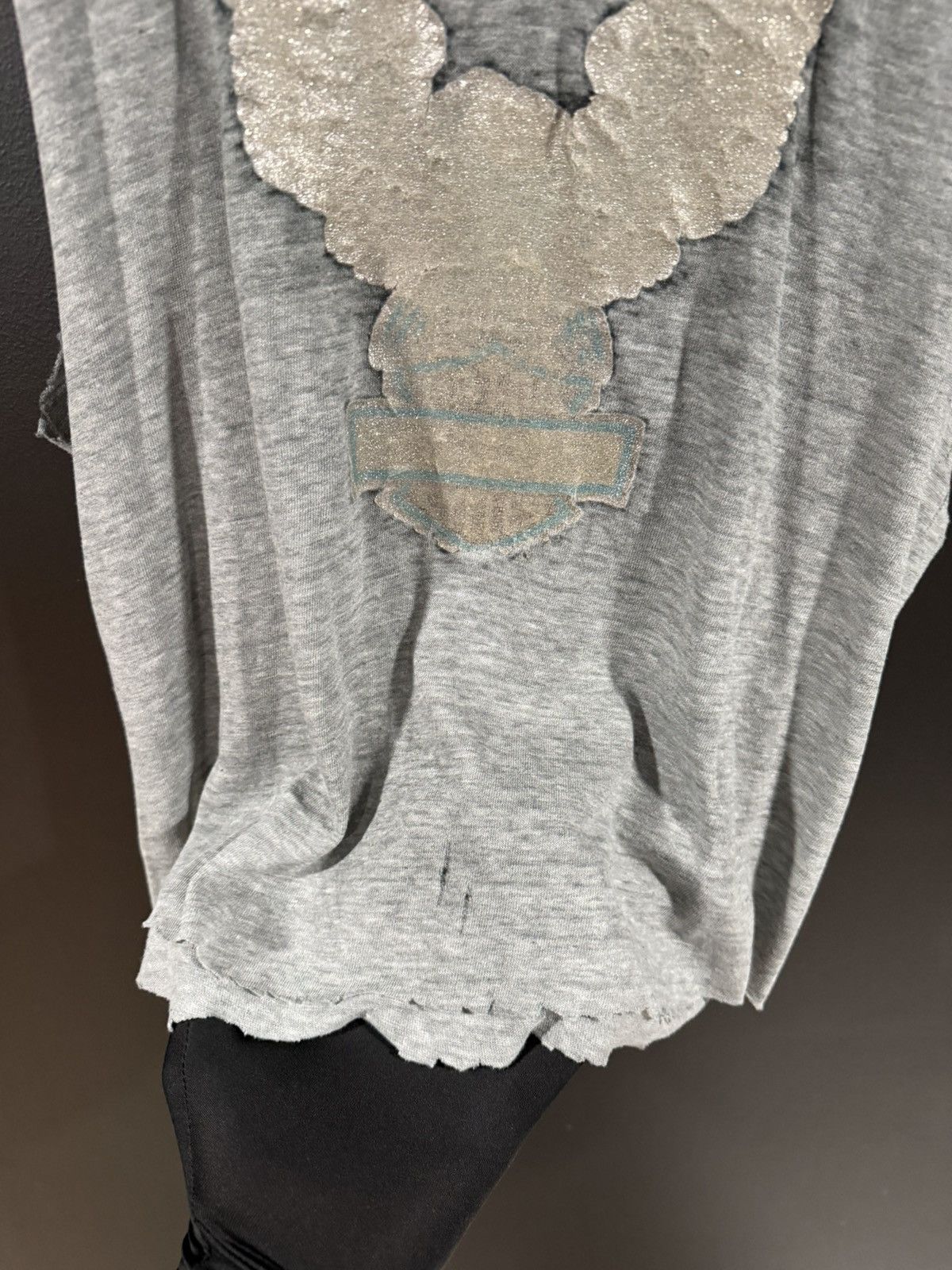 Vintage 1980s Vintage Harley Davidson Cropped Distressed Cut Off M Size US M / EU 48-50 / 2 - 4 Thumbnail