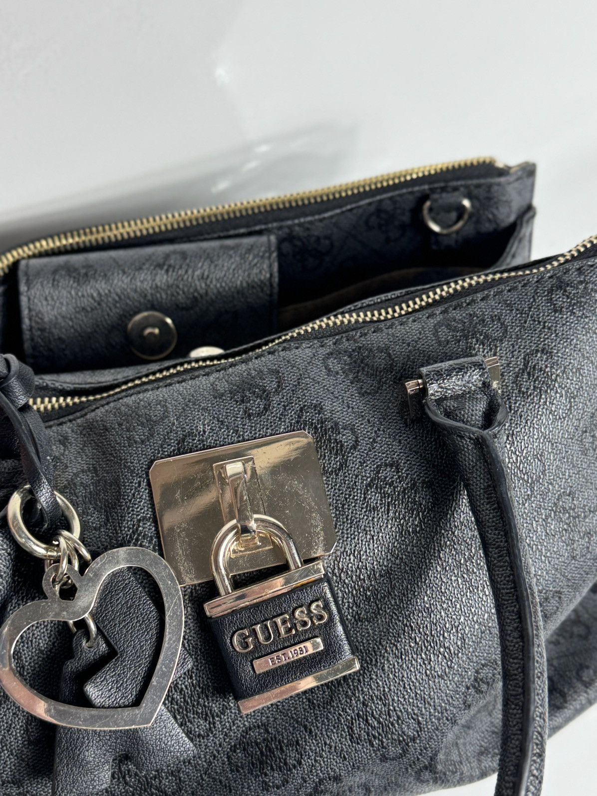 Guess Guess Monogram Leather Bag Size ONE SIZE - 8 Thumbnail