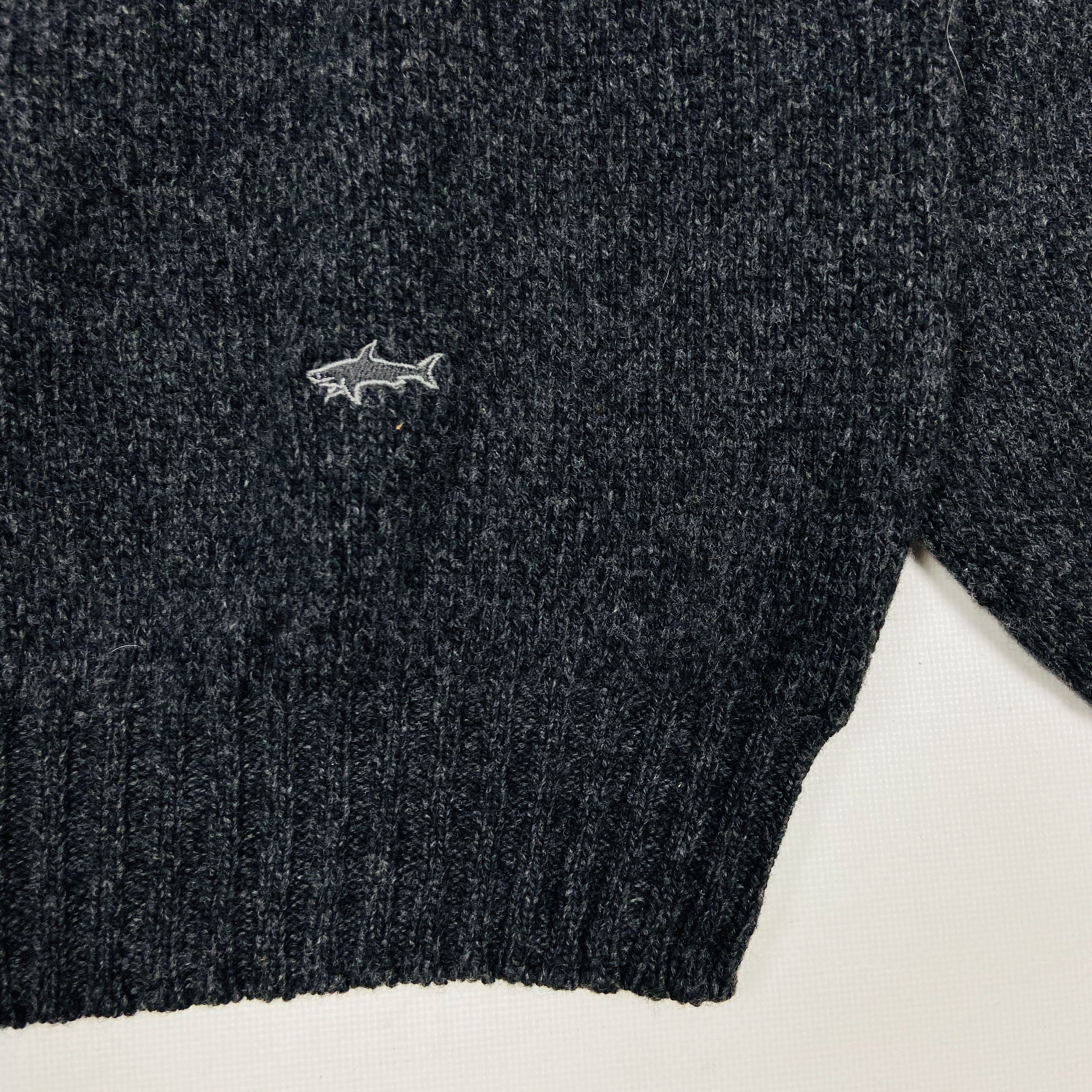 Paul & Shark 90s PAUL SHARK VELOUR INSERT EXTRA MERINO WOOL KNIT - № 1097 Size US L / EU 52-54 / 3 - 4 Thumbnail