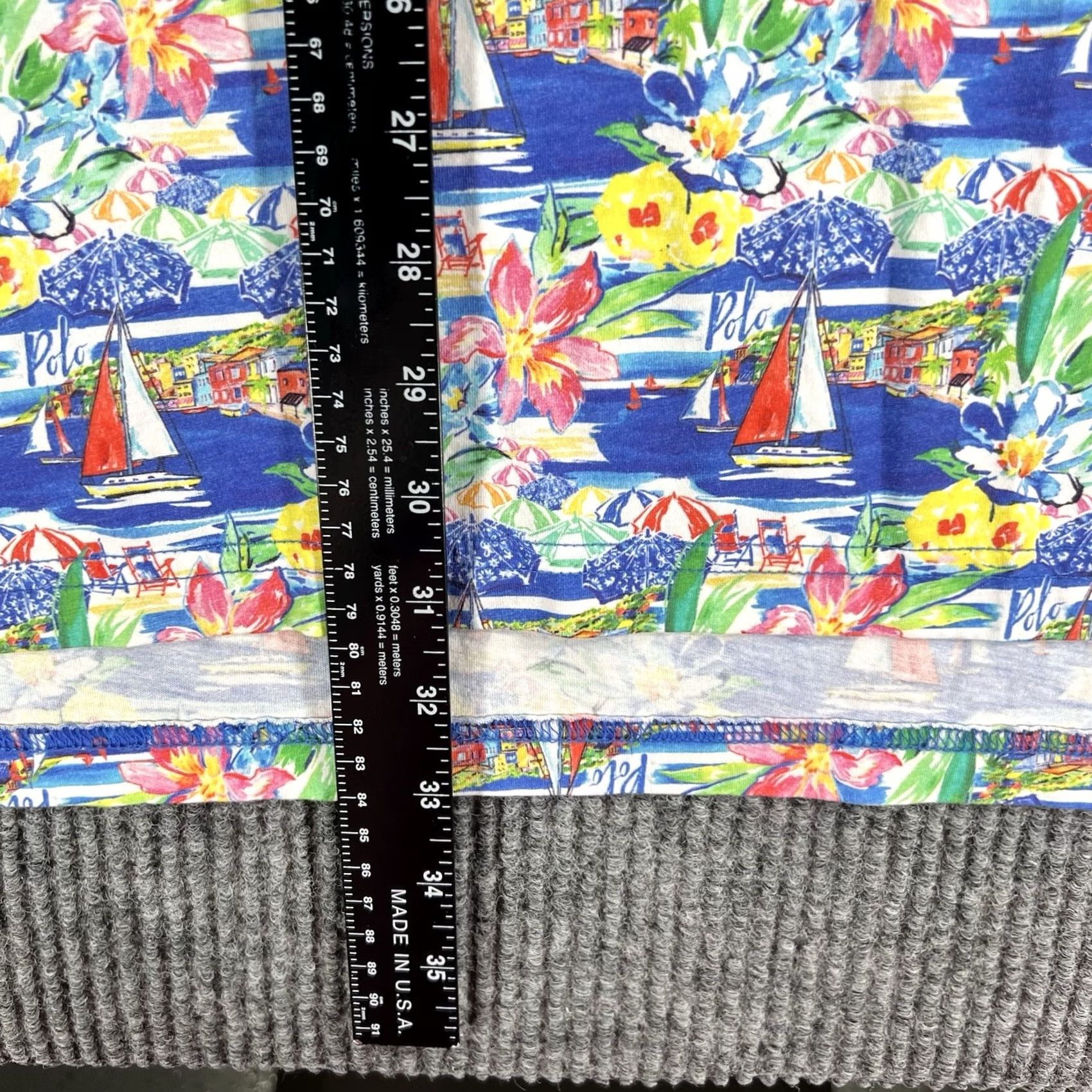 Polo Ralph Lauren Polo Ralph Lauren Shirt Mens XL Extra Large Blue Floral Graphic Short Sleeve Gol Size US XL / EU 56 / 4 - 7 Thumbnail