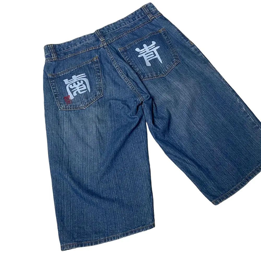 If Six Was Nine Unknown Japanese - Kanji Japanese Jeans Shorts Size US 31 - 5 Thumbnail