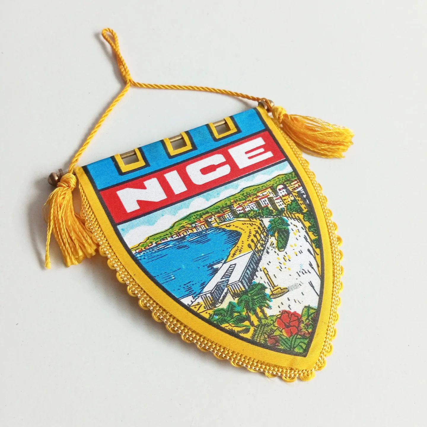 Vintage VINTAGE NICE FRANCE PENNANT French Travel Size ONE SIZE - 1 Thumbnail