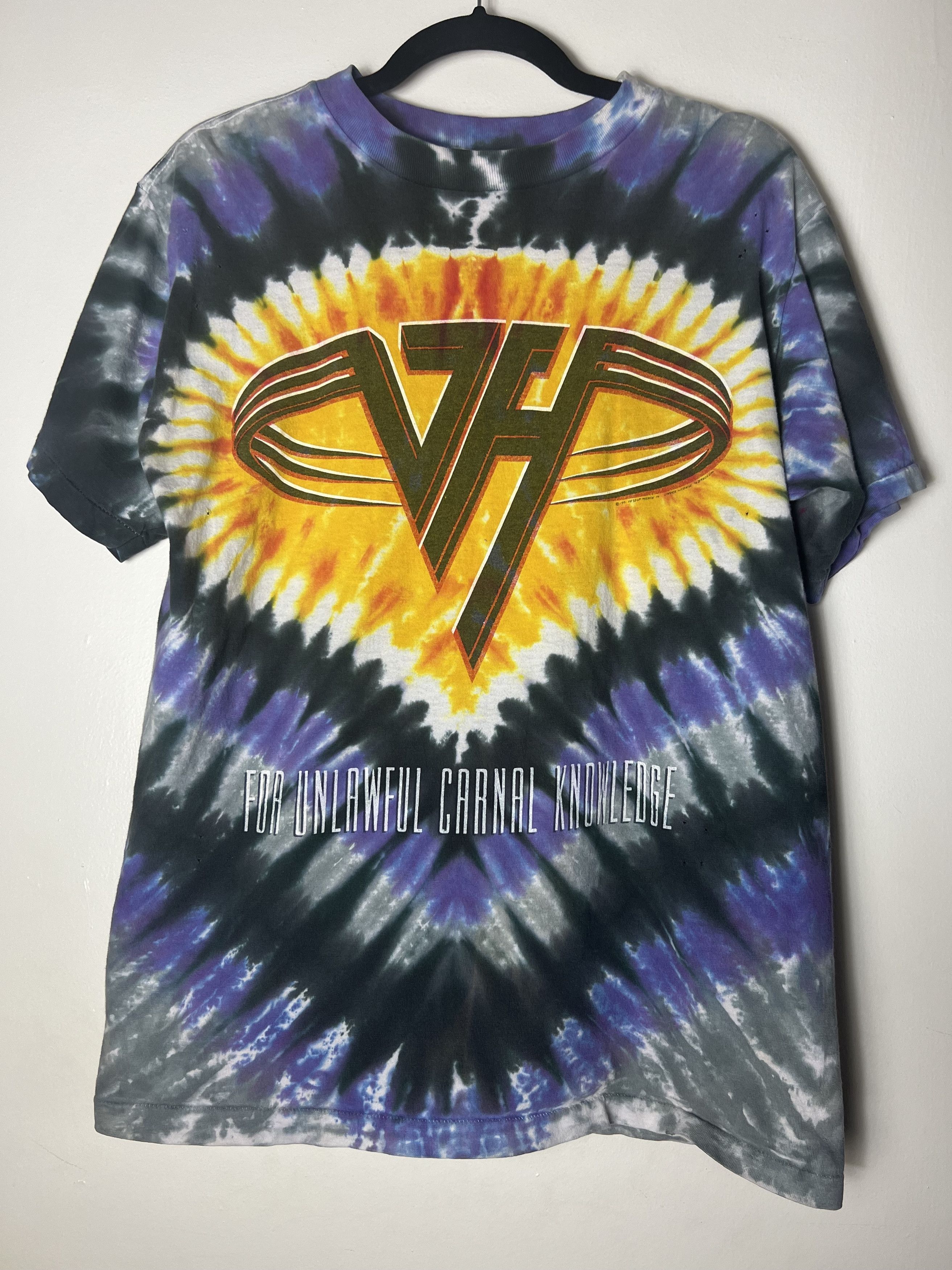 Vintage Vintage 1991 Tie Dye Van Halen Double Sided Graphic T-Shirt Size US L / EU 52-54 / 3 - 10 Thumbnail