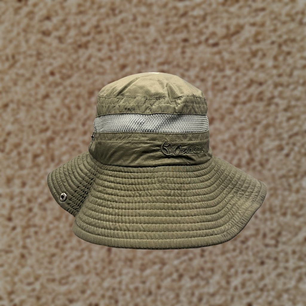 Vintage Outdoors Adult One Size Green Sun Hat Hat/Cap Camp Beach Outdoor Knits Polyester 100% Adjustable, Sun, Travel, Activewear Mens Womens Size ONE SIZE - 1 Thumbnail