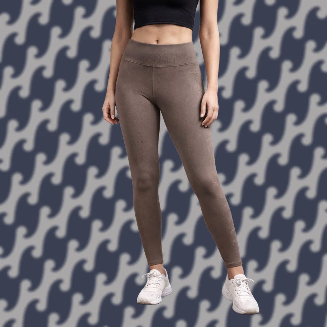 Victoria's Secret VINTAGE Victoria's Secret PINK Active Leggings Womens M Taupe High Rise Workout Yoga Size 32" / US 10 / IT 46 - 1 Thumbnail