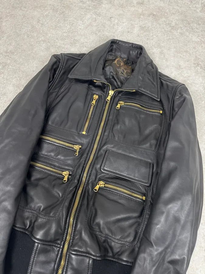 Dolce & Gabbana 2000s Dolce & Gabbana Multi-Zip Black Leather Jacket Size US M / EU 48-50 / 2 - 5 Thumbnail
