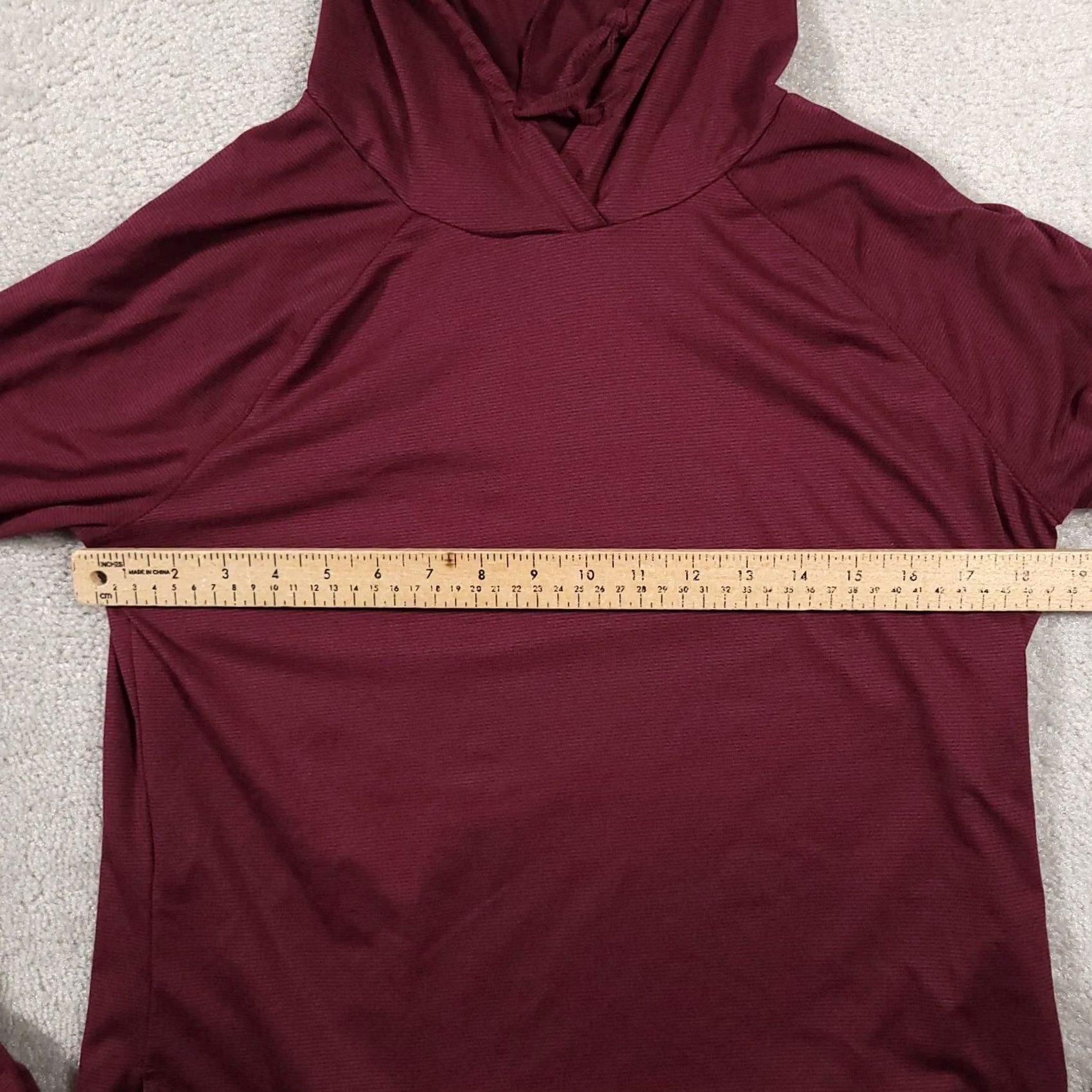 Reebok Reebok Lightweight Hoodie Long Sleeve Women's Medium Red Athleisure Drawstring Hoodie Size M / US 6-8 / IT 42-44 - 7 Thumbnail