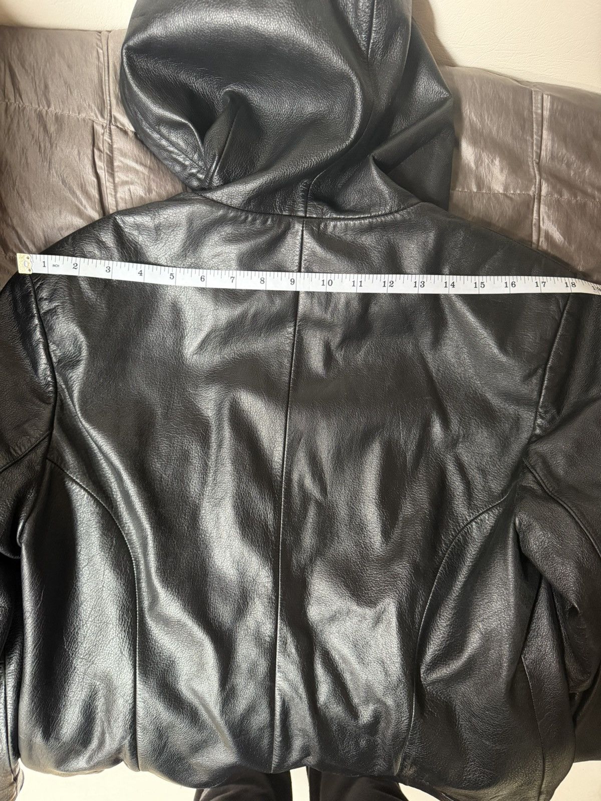 Other Vintage Black Lambskin Leather Hooded Jacket - Large Men's Size US L / EU 52-54 / 3 - 7 Thumbnail