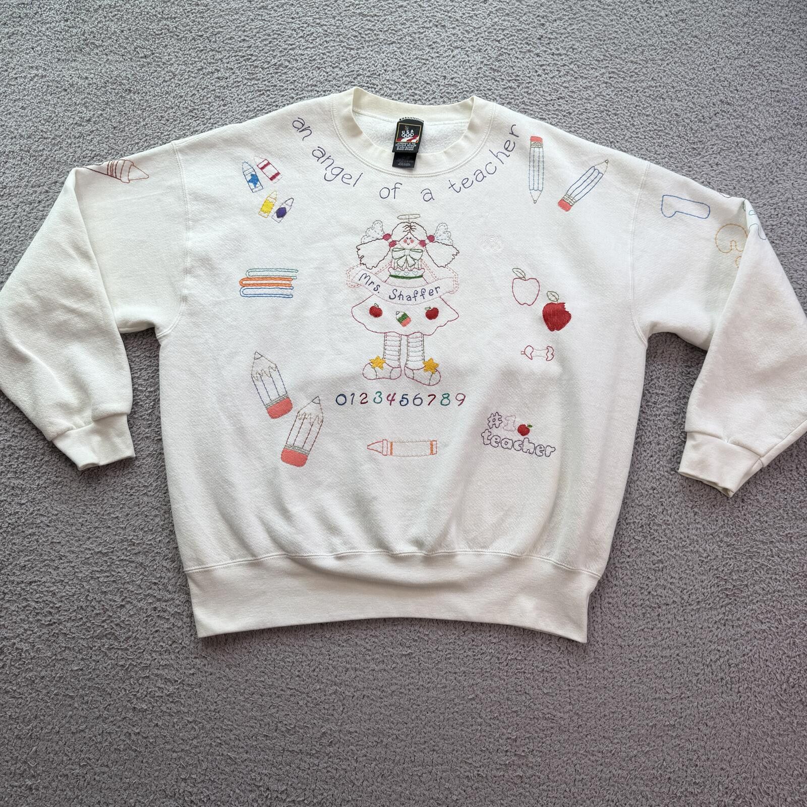 Other Vintage Handmade Teacher Sweatshirt USA Olympics School XL Size US XL / EU 56 / 4 - 1 Thumbnail