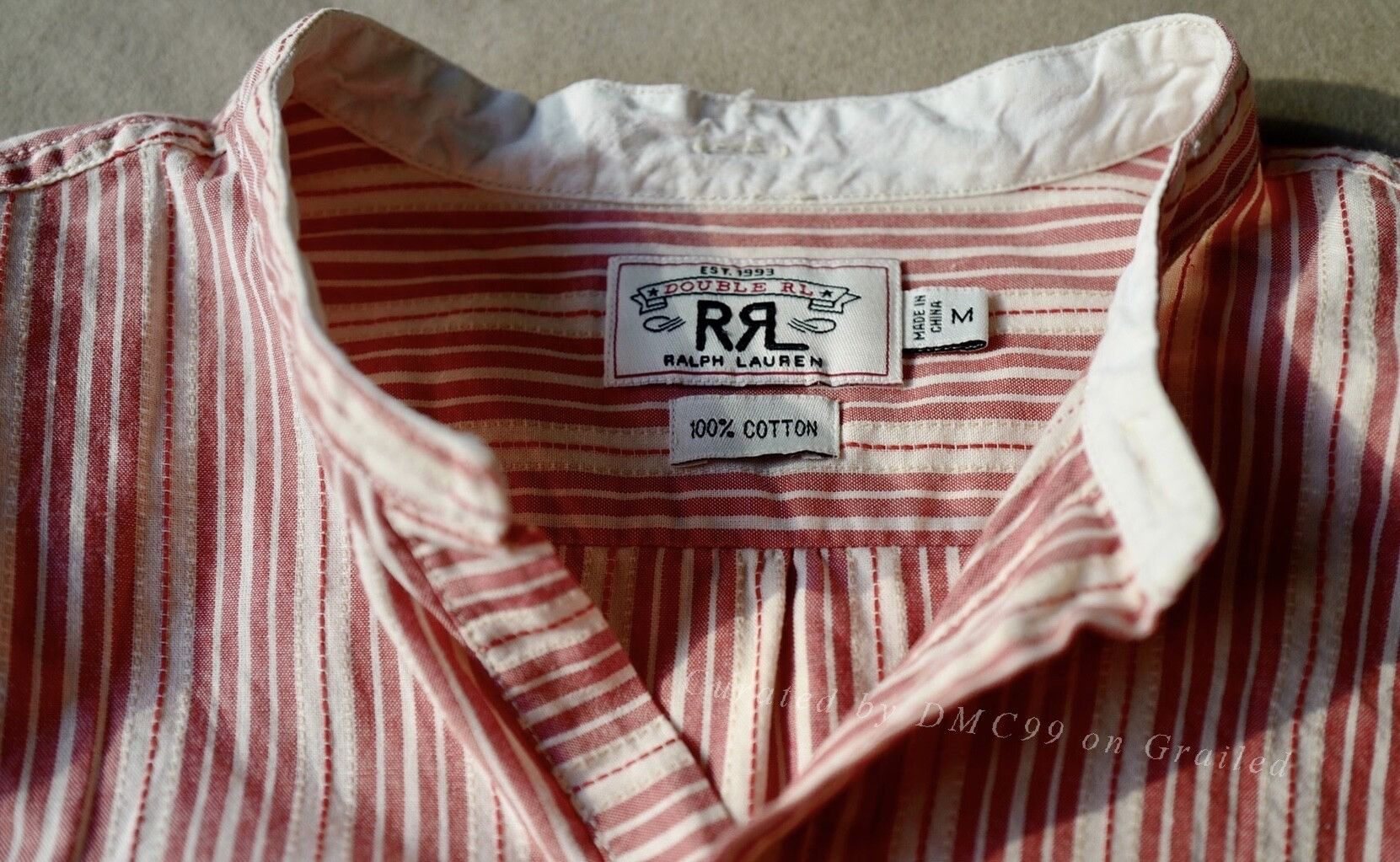 RRL Ralph Lauren RRL Vintage Pink White Stripe Henley M Size US M / EU 48-50 / 2 - 1 Thumbnail