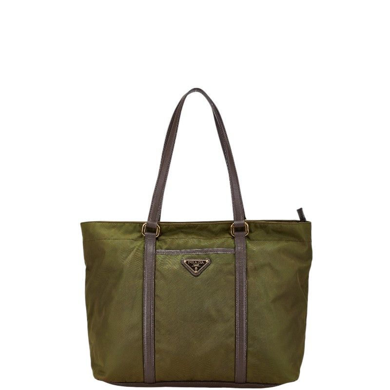 Prada Prada Prada Triangle Logo Plate Nylon Leather 2way Bag Leather Shoulder Bag Size ONE SIZE - 1 Thumbnail