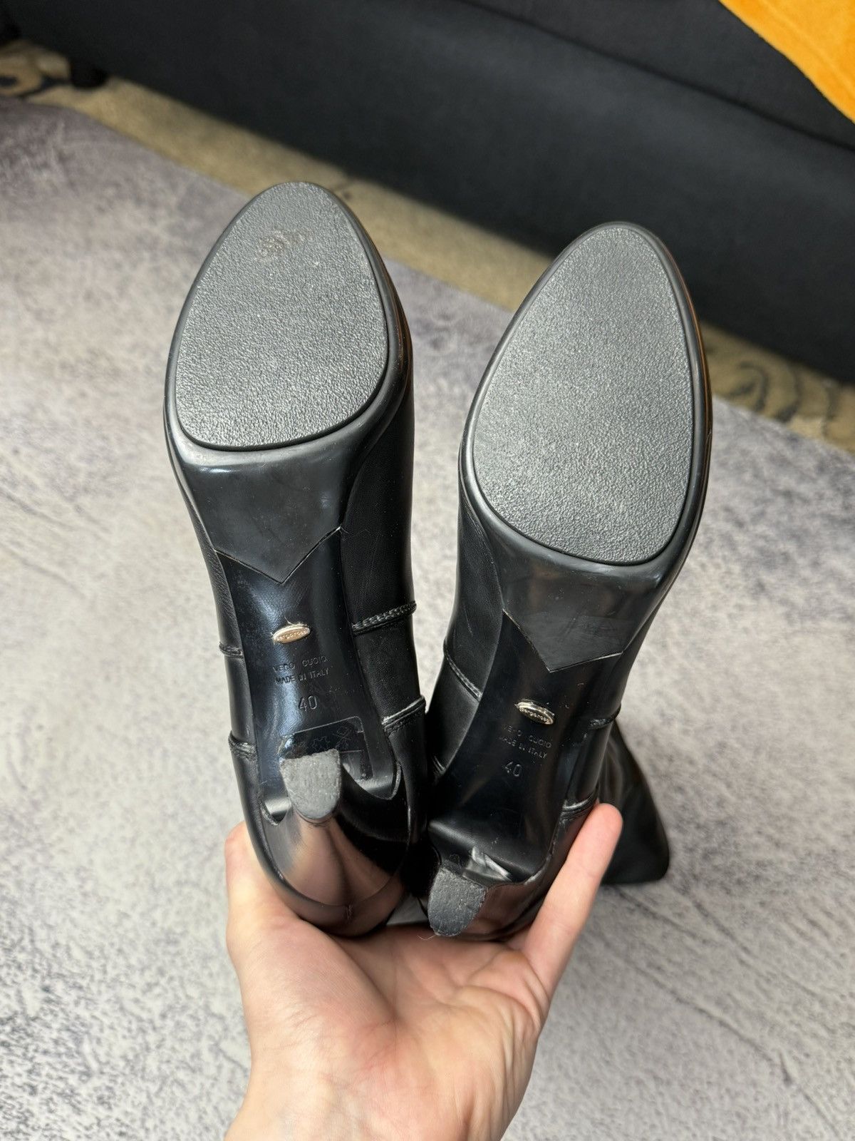 Sergio Rossi Sergio Rossi Black Leather Women's Boots Size US 10 / IT 40 - 11 Thumbnail