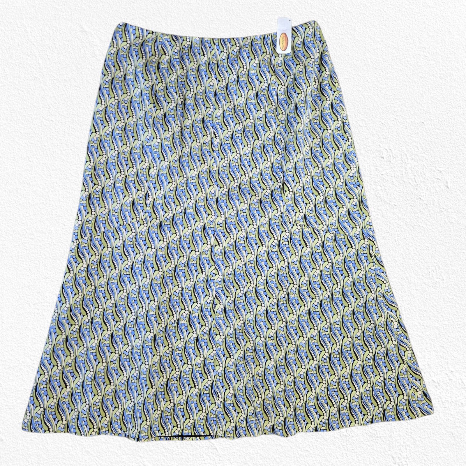 Other Talbots Y2K Silk Blend Retro Mod A-Line Midi Skirt Size 10 Size 32" / US 10 / IT 46 - 2 Thumbnail