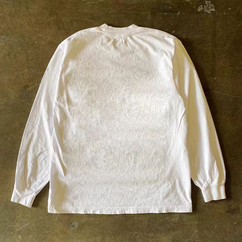 Japanese Brand × Vintage Little black cat print white washed retro long sleeve tee Size US L / EU 52-54 / 3 - 2 Thumbnail