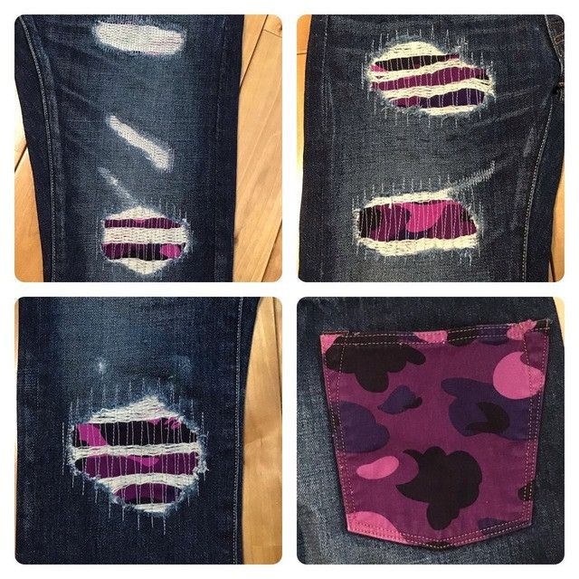 Bape BAPE TYPE5 denim pants purple camo a bathing ape ★size S Size US 30 / EU 46 - 3 Thumbnail