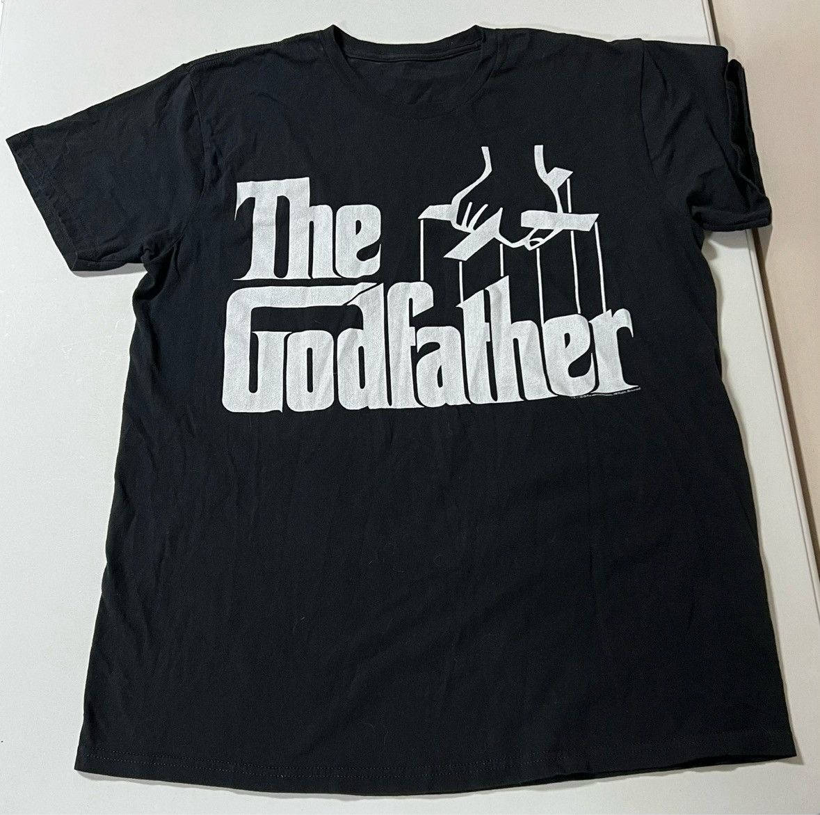 Vintage Black ‘The Godfather’ Italian Mobster T-Shirt Tee Size L 🖤 Size US L / EU 52-54 / 3 - 2 Thumbnail