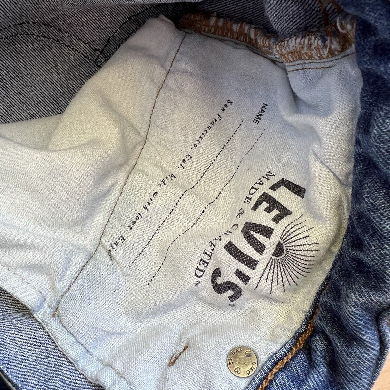 Levi's Levis 511 Selvedge Jeans 30 Slim Fit Made & Crafted Workwear Size US 30 / EU 46 - 7 Thumbnail
