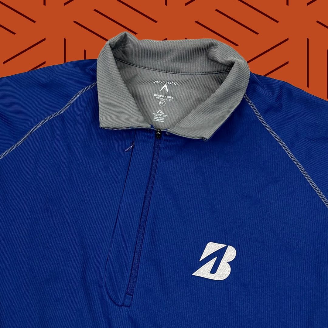Vintage VINTAGE? Bridgestone Golf Pullover Mens 2XL XXL Blue Antigua Desert Dry Xtra Lite 1/4 Zip Size US XXL / EU 58 / 5 - 1 Thumbnail