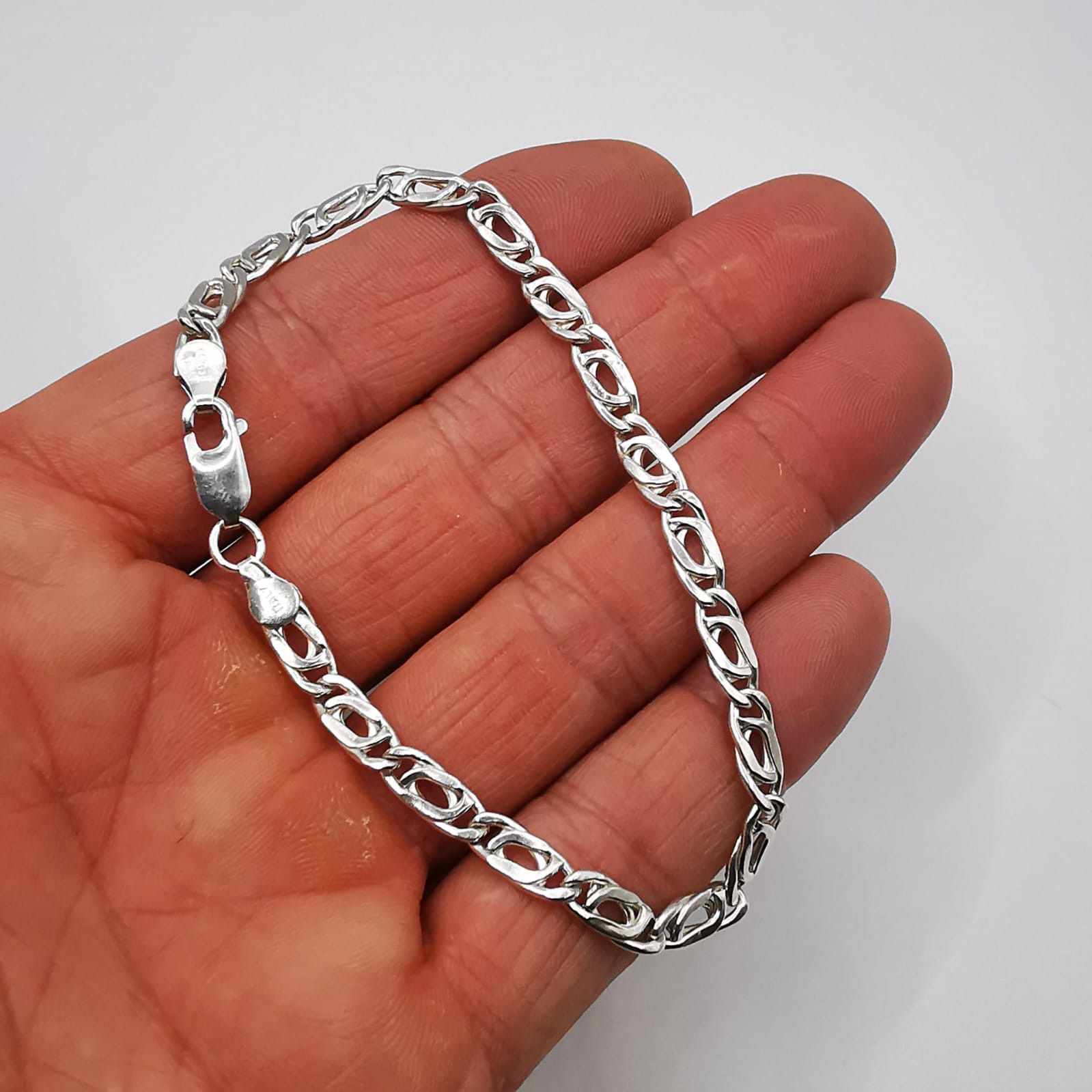 Sterling Silver Vintage Bracelet Jewelry,925 Sterling Silver, Handmade 5,96g Size ONE SIZE - 6 Thumbnail