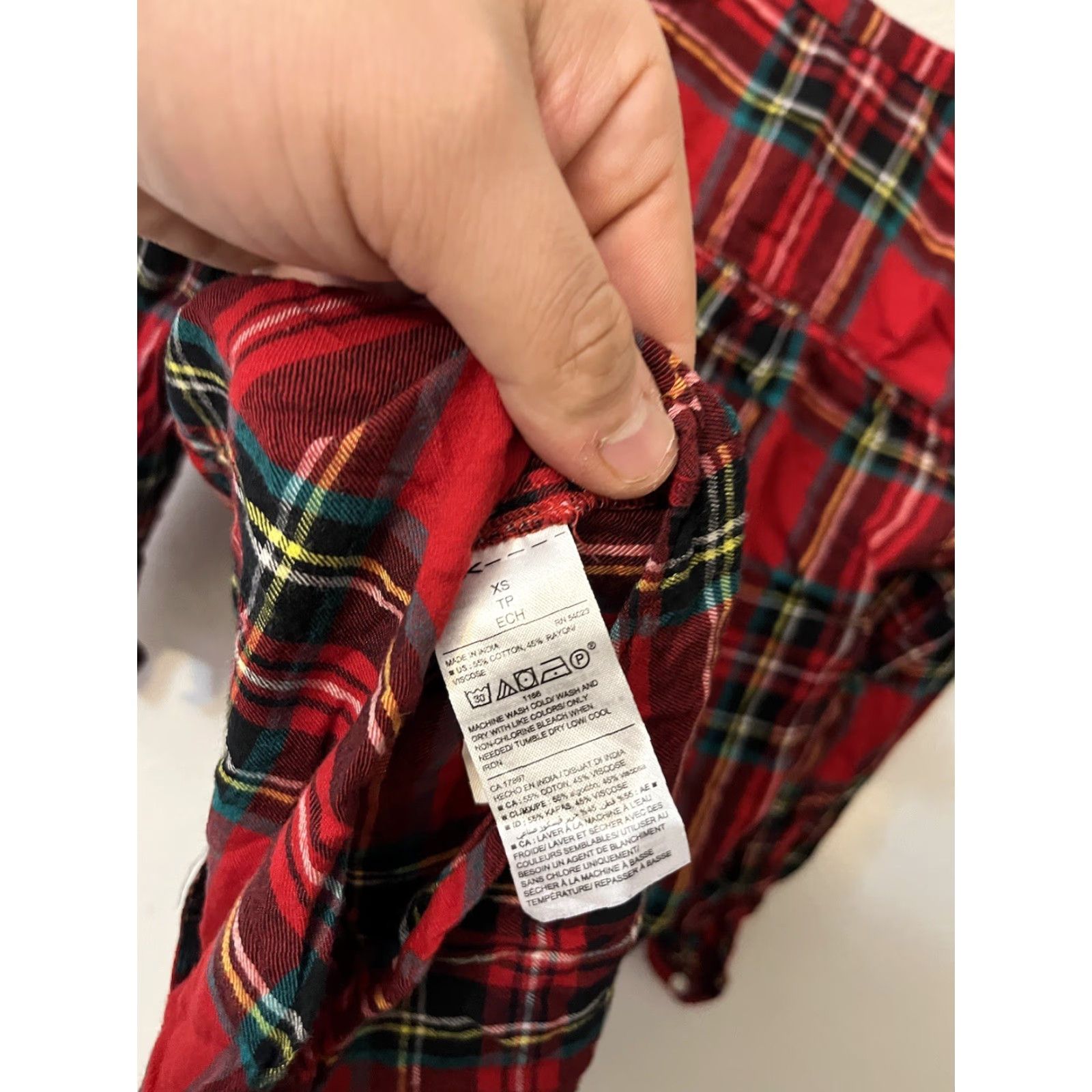 Old Navy VINTAGE Old Navy Flannel Tunic Shirt Women’s Red Plaid Button-Up Size XS Size XS / US 0-2 / IT 36-38 - 6 Thumbnail