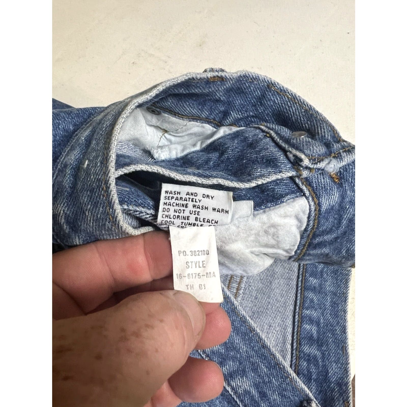Jordache VINTAGE Jordache Denim Skirt Long - 30” Waist x 36" Long - Cotton, Zip, Button, 100% Cotton - Blue - Stone Wash - 80s 90s - Women - Size 10 Size 32" / US 10 / IT 46 - 4 Thumbnail