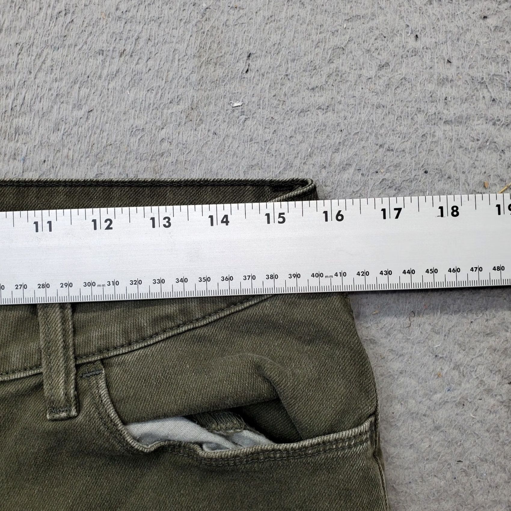Levi's Levi's Jeans Womens 31x30 Green Denim White Tab Distressed 535 Super Skinny Leg Jeans Size 24" / US 00 / IT 34 - 5 Thumbnail