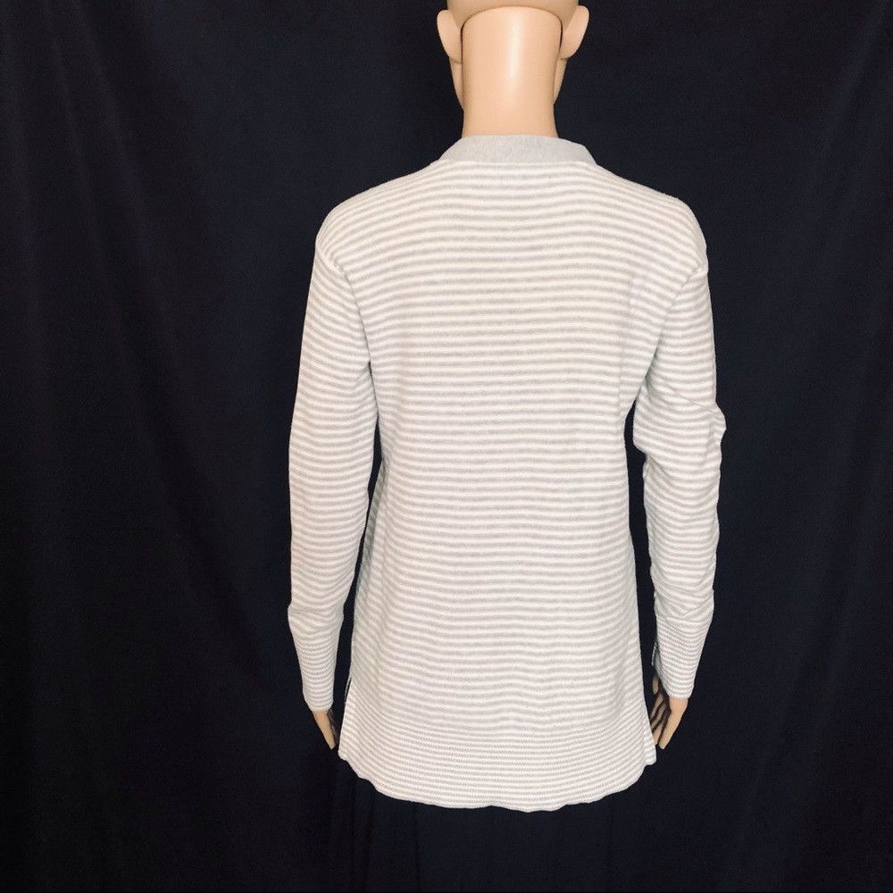 Tommy Hilfiger Tommy Hilfiger Striped V-Neck Sweater Grey Size S Size S / US 4 / IT 40 - 7 Thumbnail