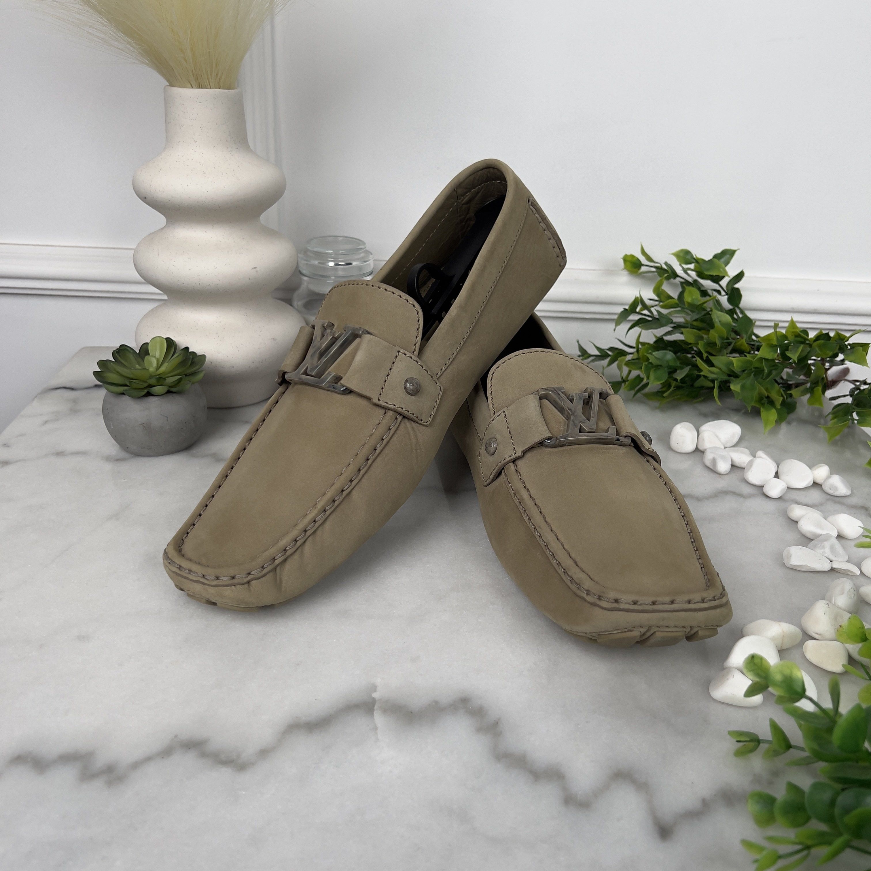 Louis Vuitton Monte Carlo Driving Moccasin Beige Nubuck Size US 13 / EU 46 - 3 Thumbnail