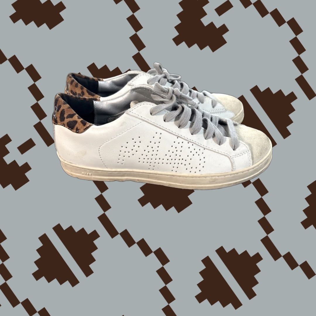 VINTAGE P448 Women's Sneakers Low Top Lace Up Leather Casual