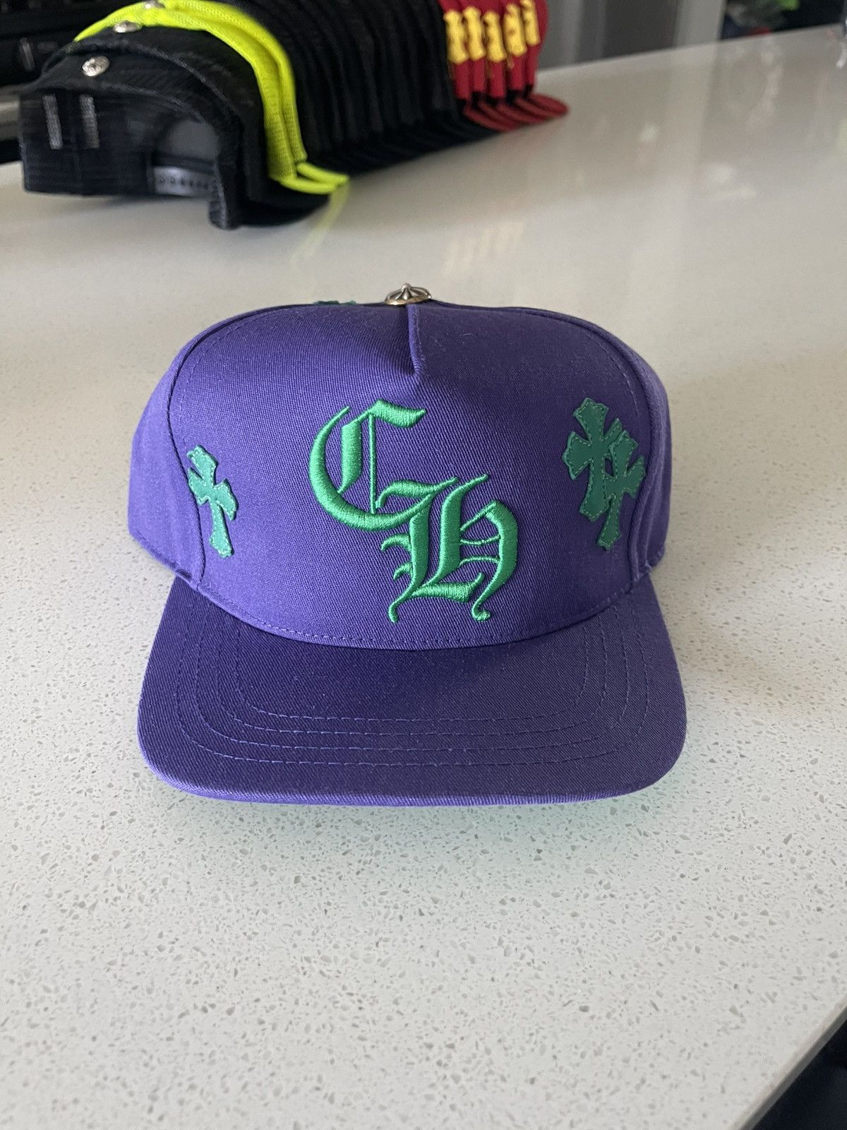 Chrome Hearts Chrome Hearts Patched Hat Purple Green Size ONE SIZE - 1 Thumbnail