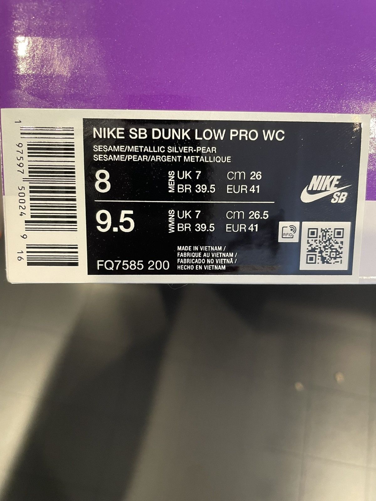 Nike Nike SB Dunk Low Pro Escargot Size 8 Men’s/9.5 women’s Size US 8 / EU 41 - 7 Thumbnail