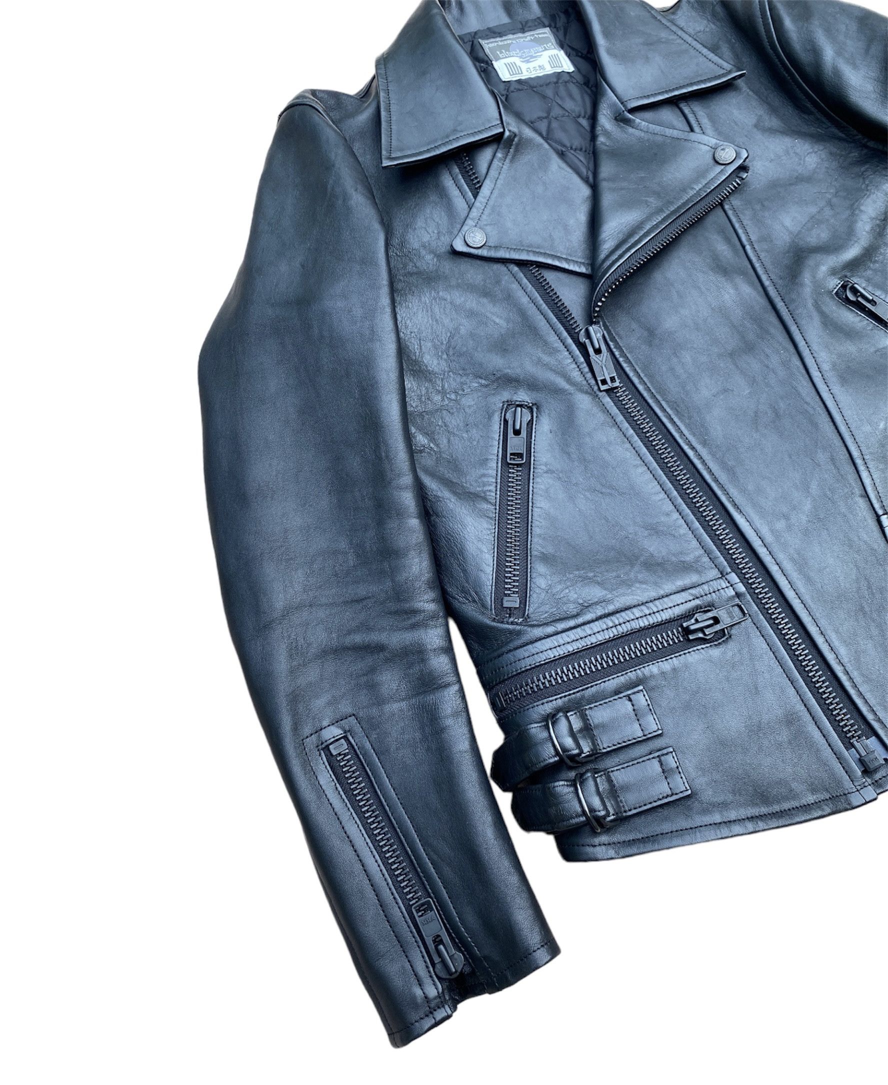 Blackmeans Blackmeans Punk Style Leather Biker Jacket Size US S / EU 44-46 / 1 - 2 Thumbnail