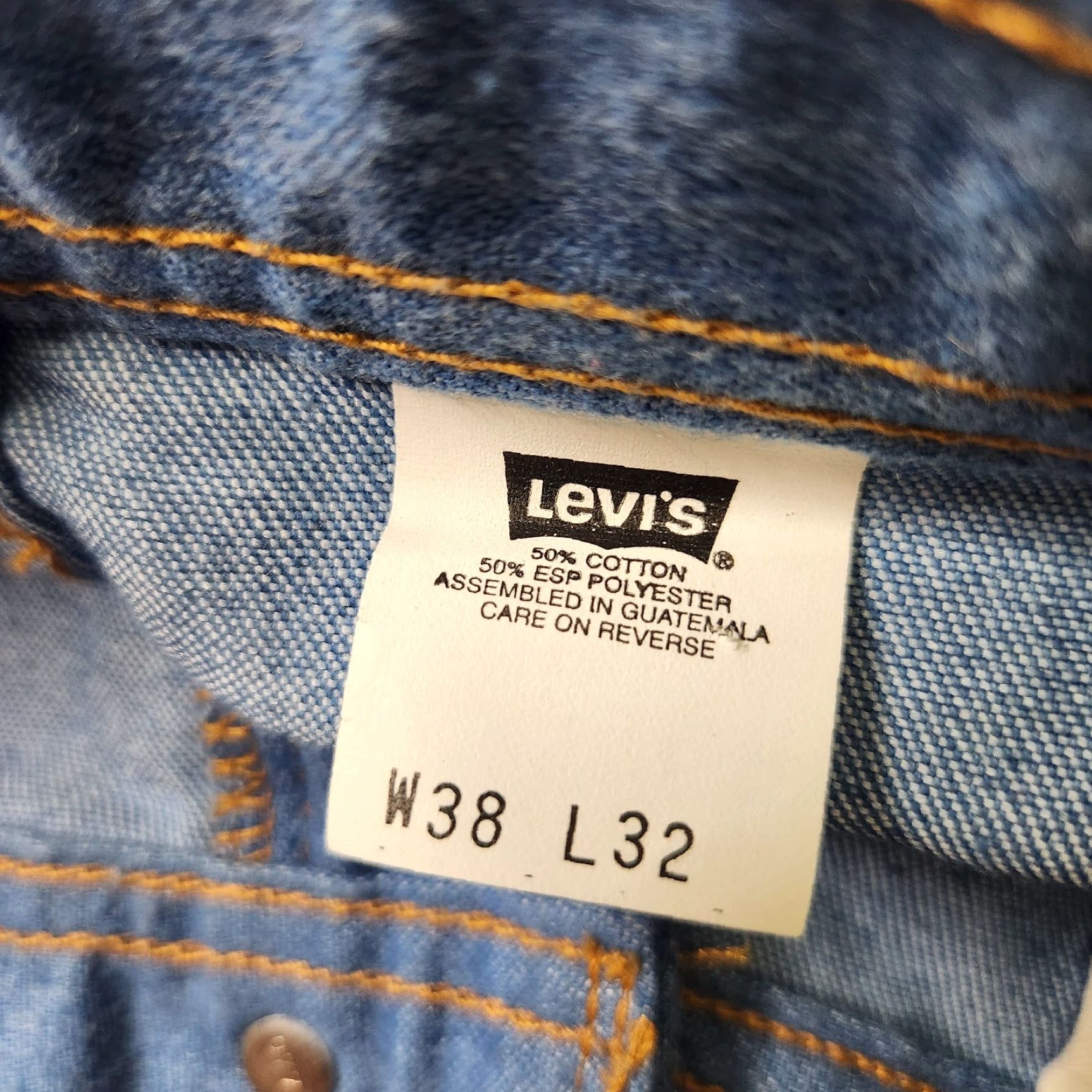 Levi's VINTAGE Levi's Western Jeans Pant Blue Light Denim 38x32 Jeans 80s 70s Mens Straight Brown Tab Orange Stitch Denim Sz 38x32 Size US 38 / EU 54 - 7 Thumbnail
