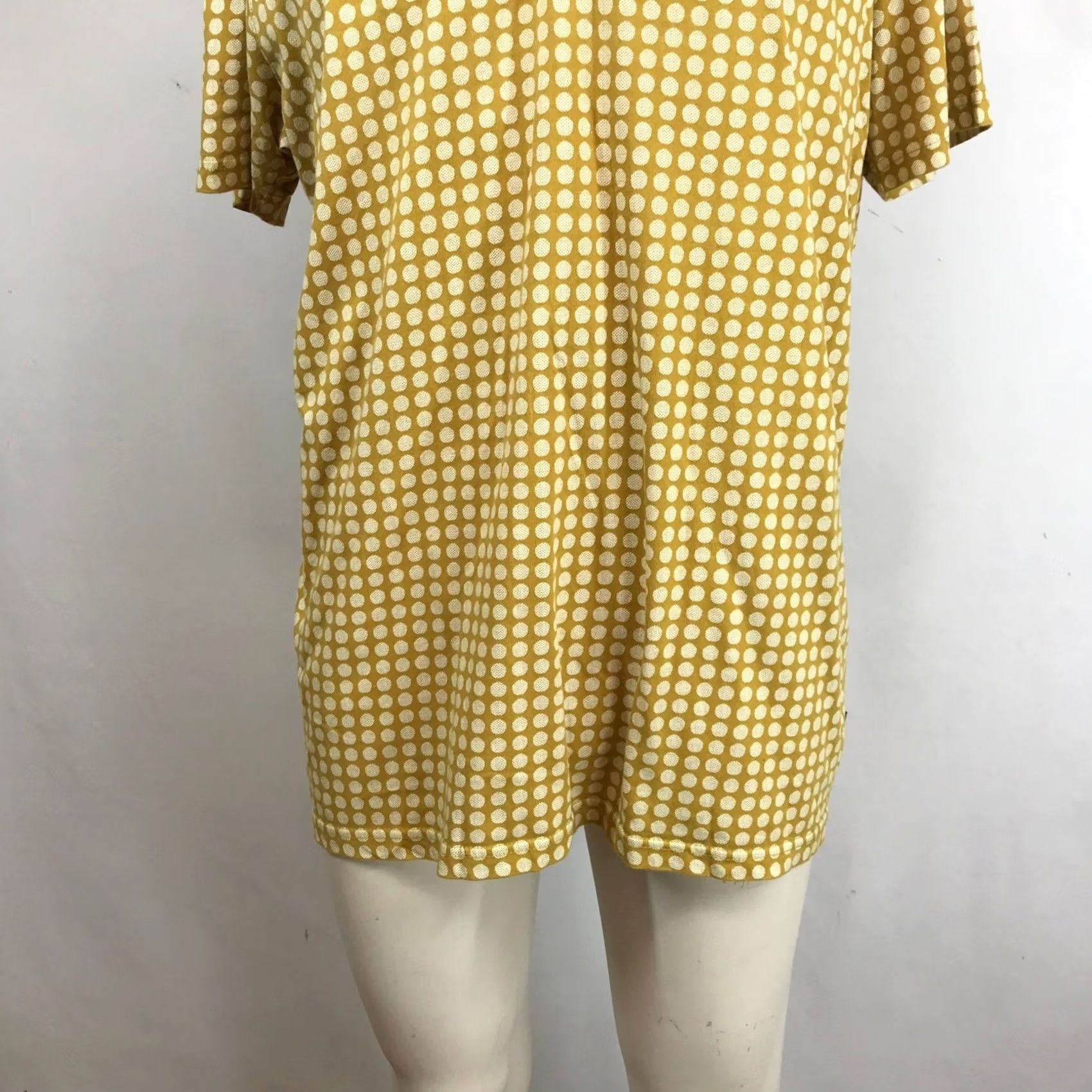 Ted Baker VINTAGE Ted Baker London Mens Mustard Yellow Polka Dot Polo Shirt Size XL Short Sleeve Size US XL / EU 56 / 4 - 3 Thumbnail