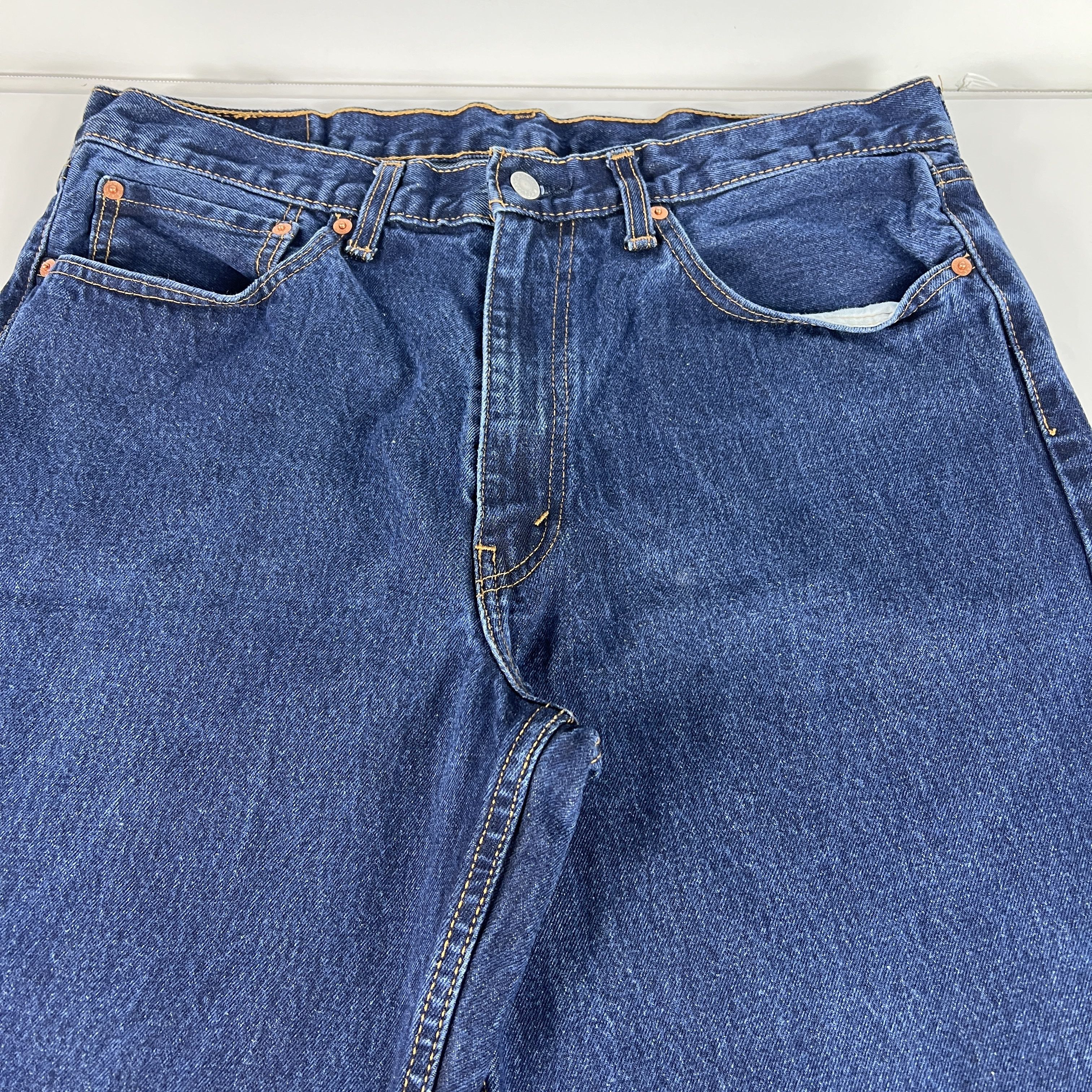 Levi's Levi's Jeans 550 Relaxed Fit Dark Blue Cotton Denim Size US 36 / EU 52 - 2 Thumbnail