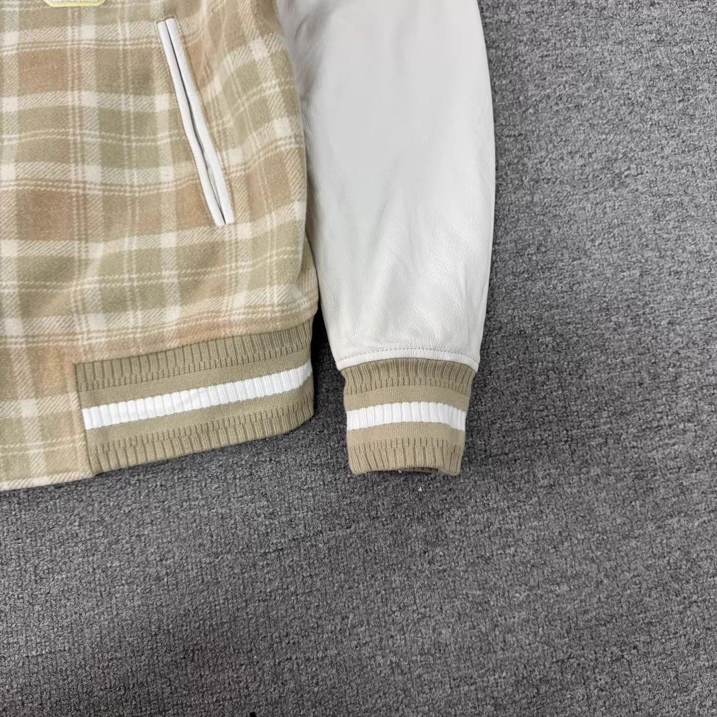 Givenchy Givenchy SS24 4G 46 Wool-Check Leather-Sleeve Baseball Size US S / EU 44-46 / 1 - 6 Thumbnail