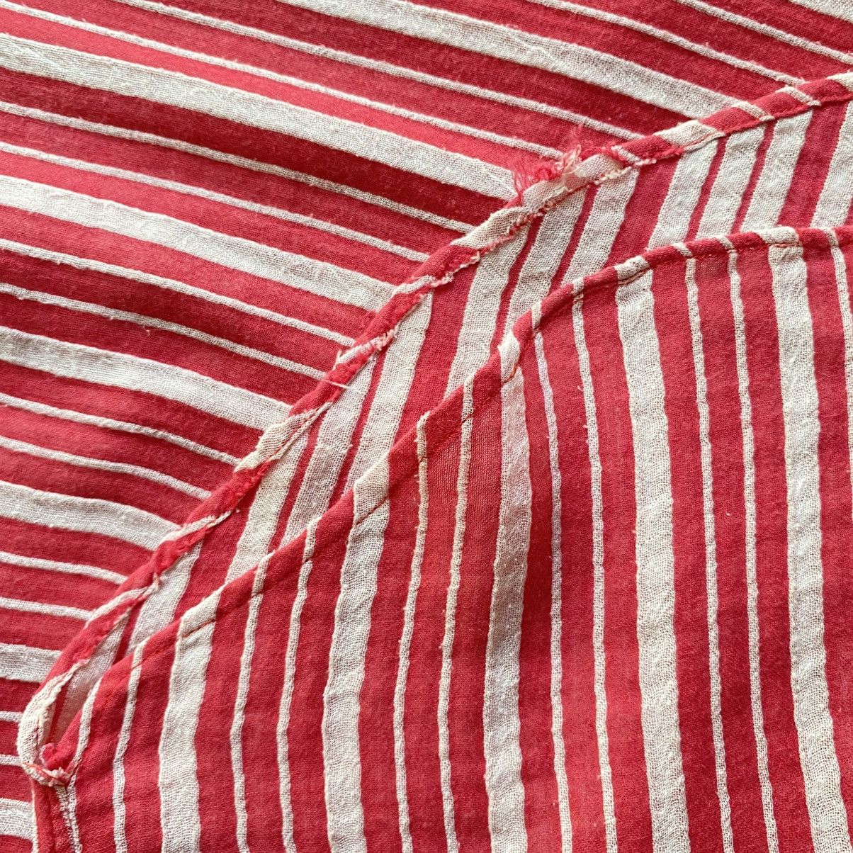Yohji Yamamoto Yohji Yamamoto Red & White Stripe Shirt Dress Size US XXL / EU 58 / 5 - 20 Thumbnail