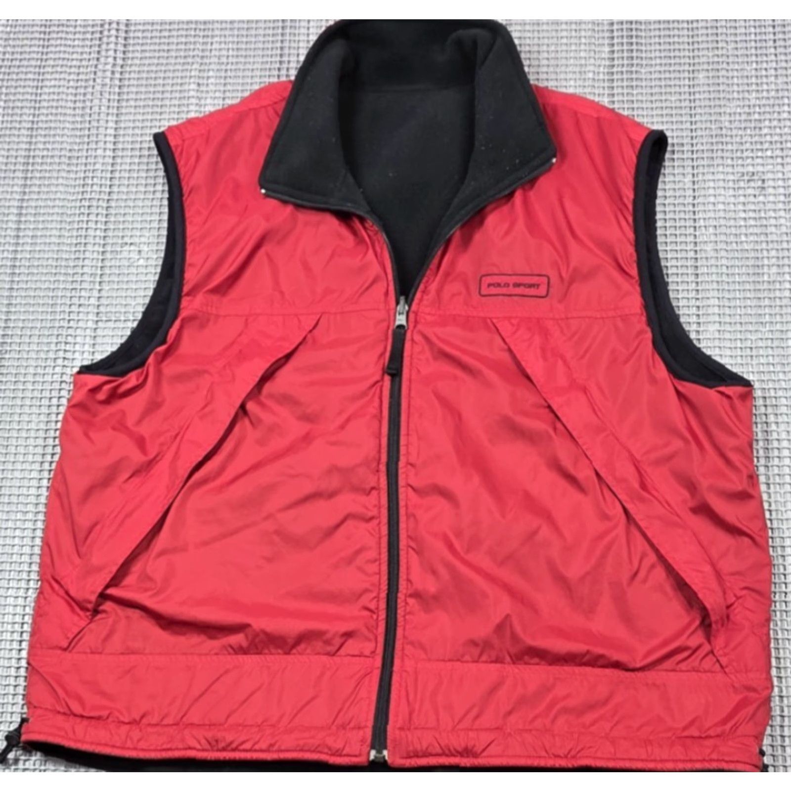Polo Ralph Lauren VTG Polo Ralph Lauren Polo Sport Vest XL Black Red Reversible Polartec Fleece Fullzip Vest Mens XLT? Size US XL / EU 56 / 4 - 3 Thumbnail